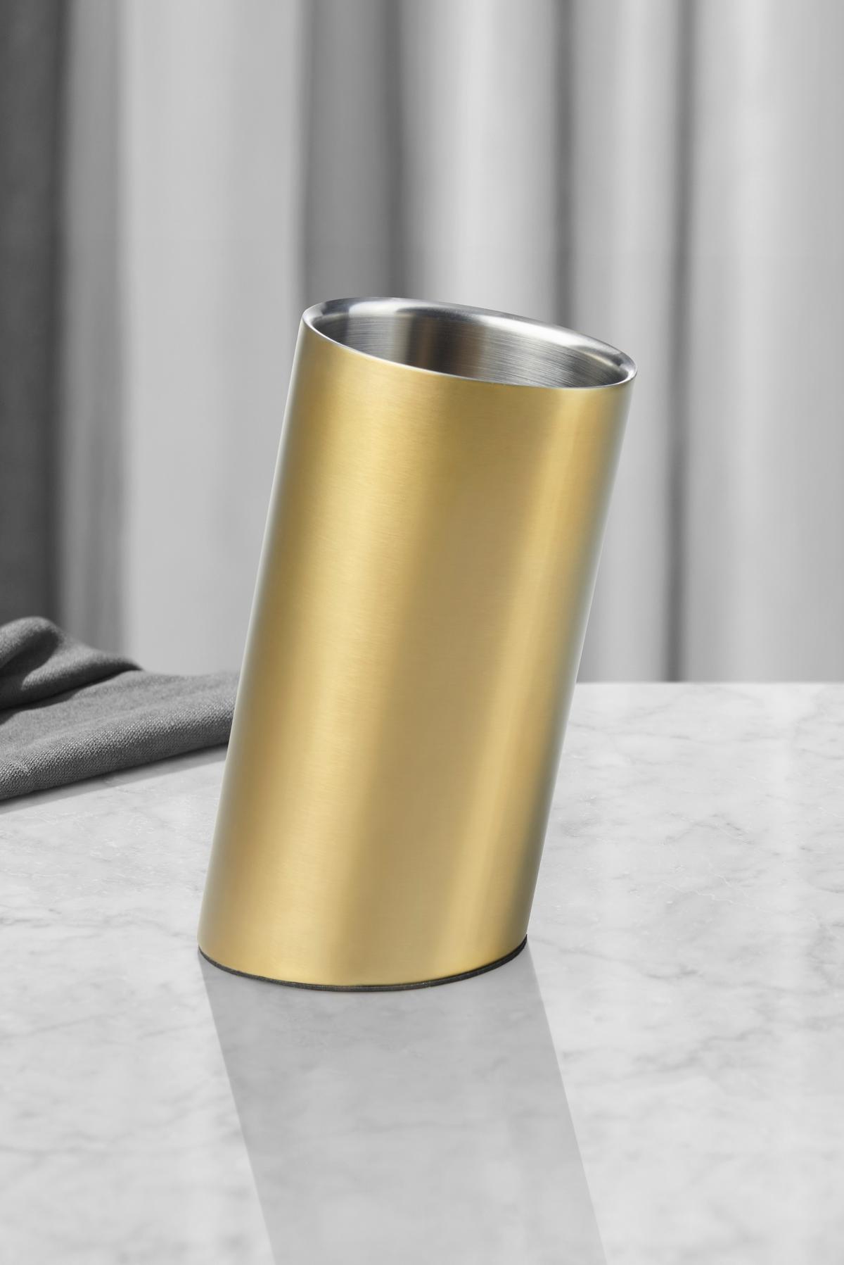 CHLADIČ NA VÍNO GLAMOUR - zlatá, Modern, kov/plast (12/23,5cm) - Premium Living