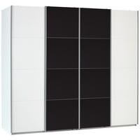 Skriňa s pos. dverami BENSHEIM š. 361 cm - biela/tmavosivá, Modern, kov/kompozitné drevo (361/230/62cm) - James Wood