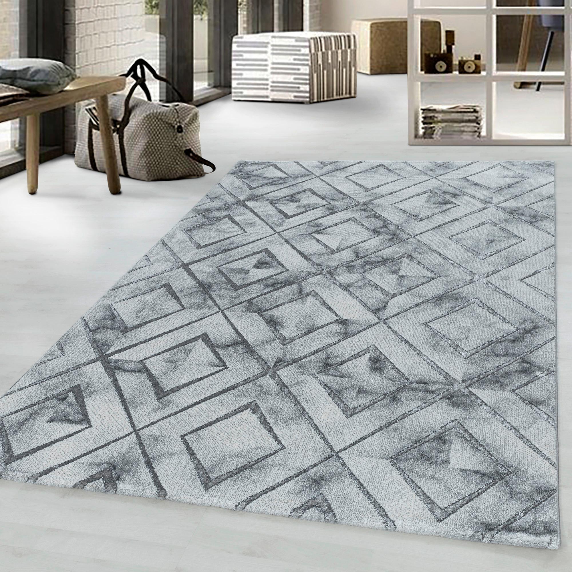 Webteppich Silberfarben Naturfaser Naxos 140x200 cm - Silberfarben, Design, Textil (140/200cm)