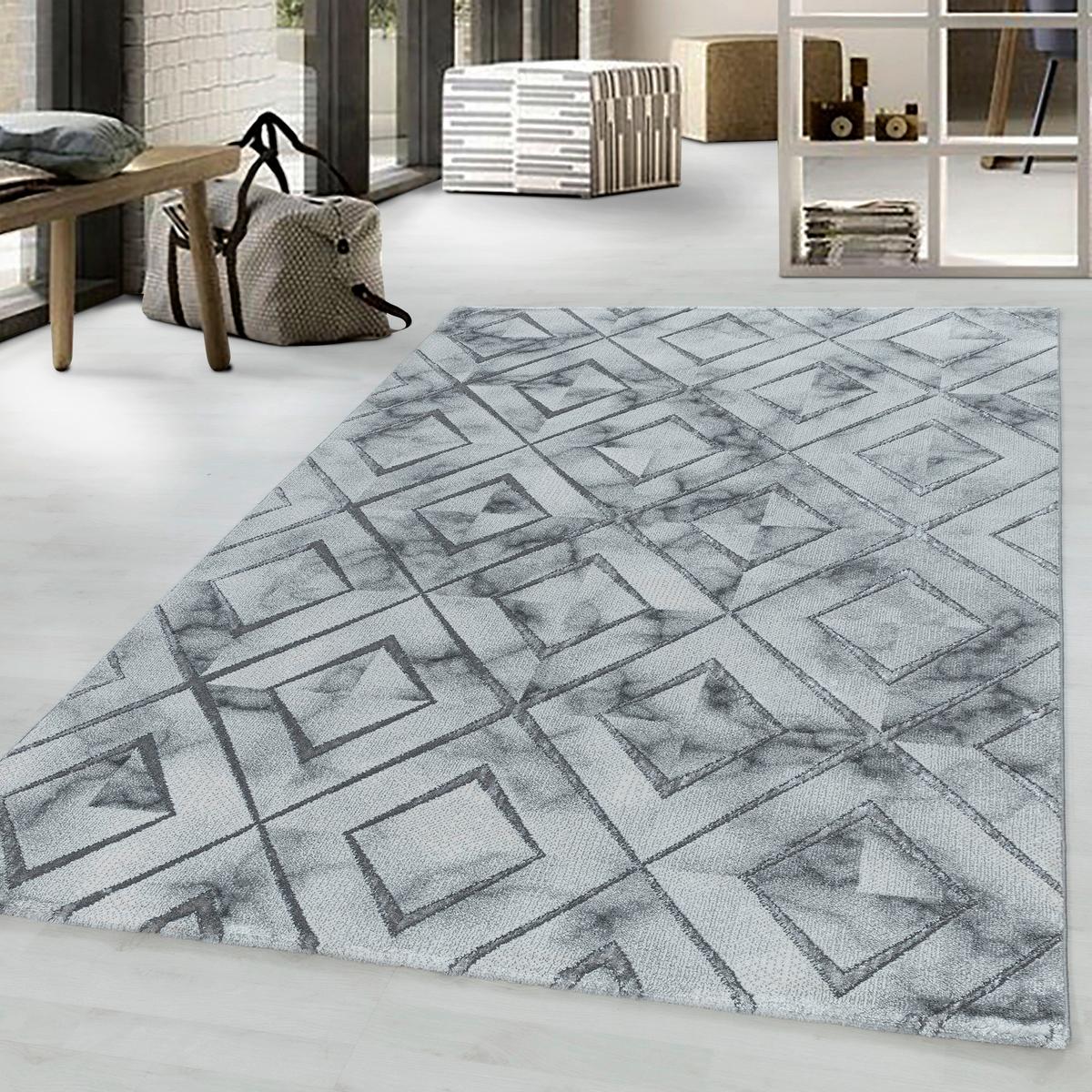 Webteppich Silberfarben Naturfaser Naxos 140x200 cm - Silberfarben, Design, Textil (140/200cm)
