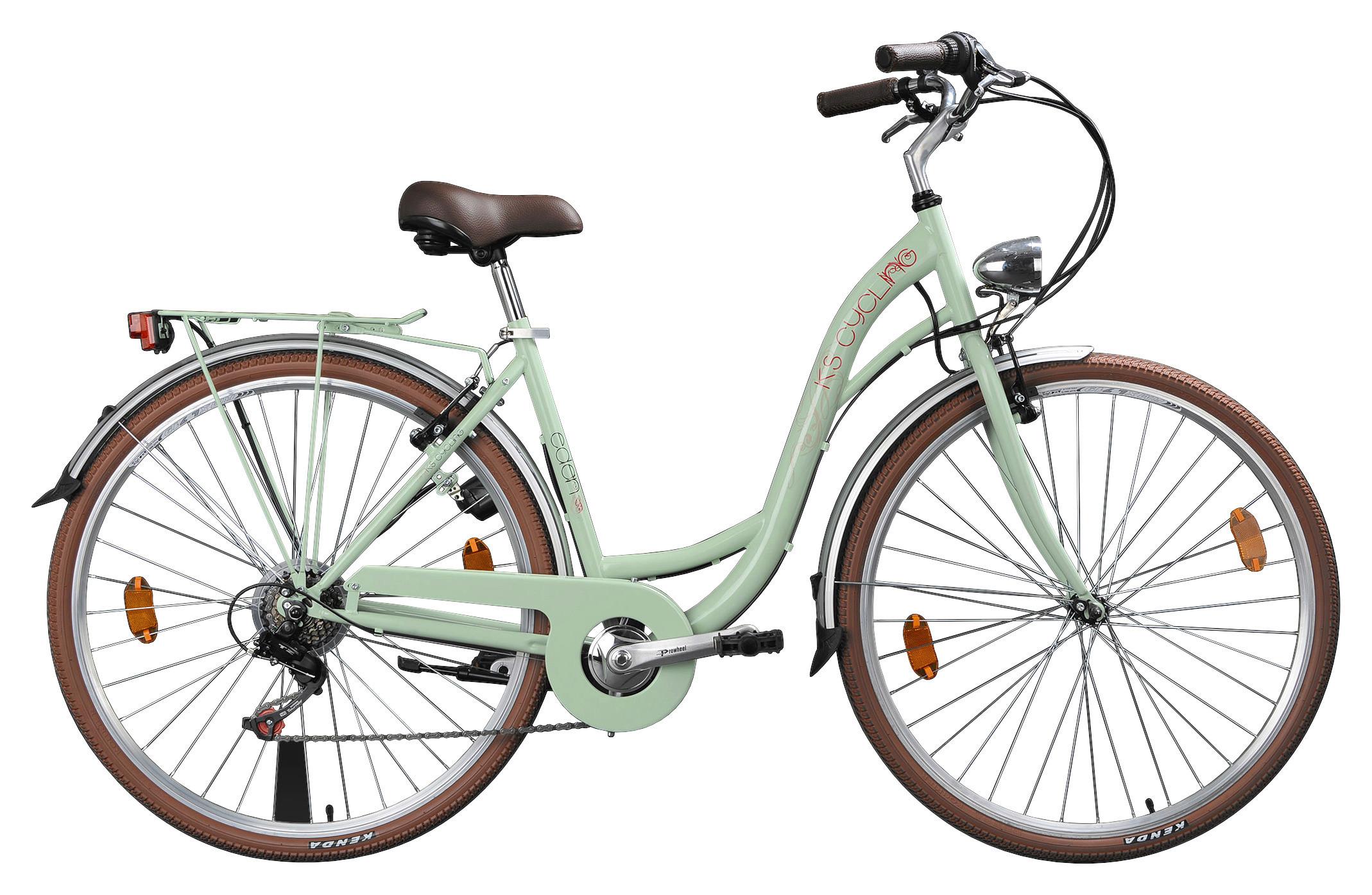 Damen Citybike 28 Zoll Eden 6 Gänge - Mintgrün, Basics, Metall (180/70cm) - KS Cycling