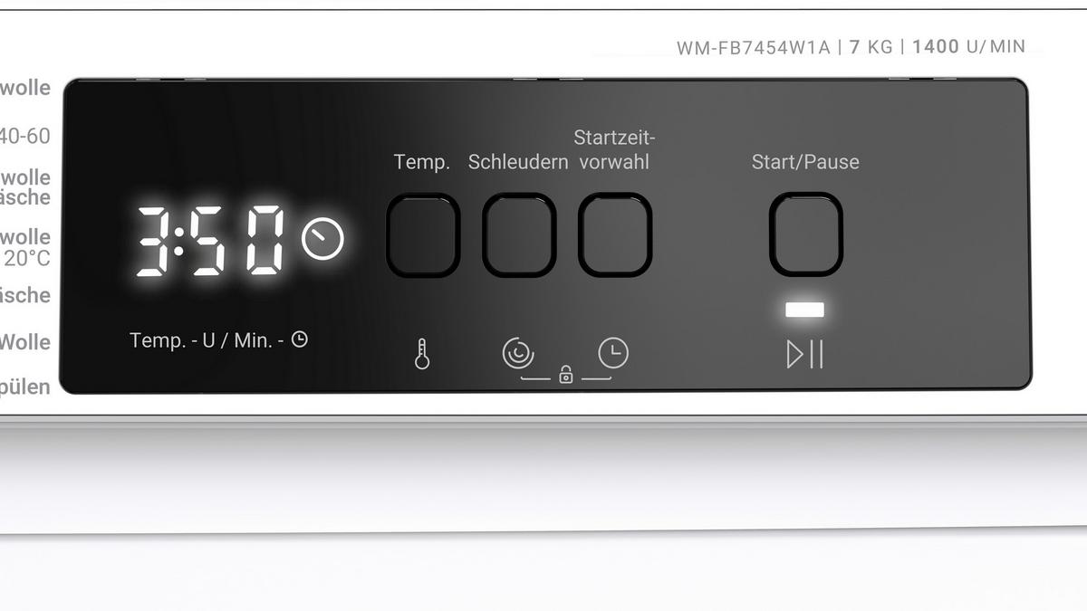 Waschmaschine 10843361 - Wm-Fb7454w1a-De - Weiß, Basics, Glas/Kunststoff (59,7/84,5/49,7cm) - Daewoo