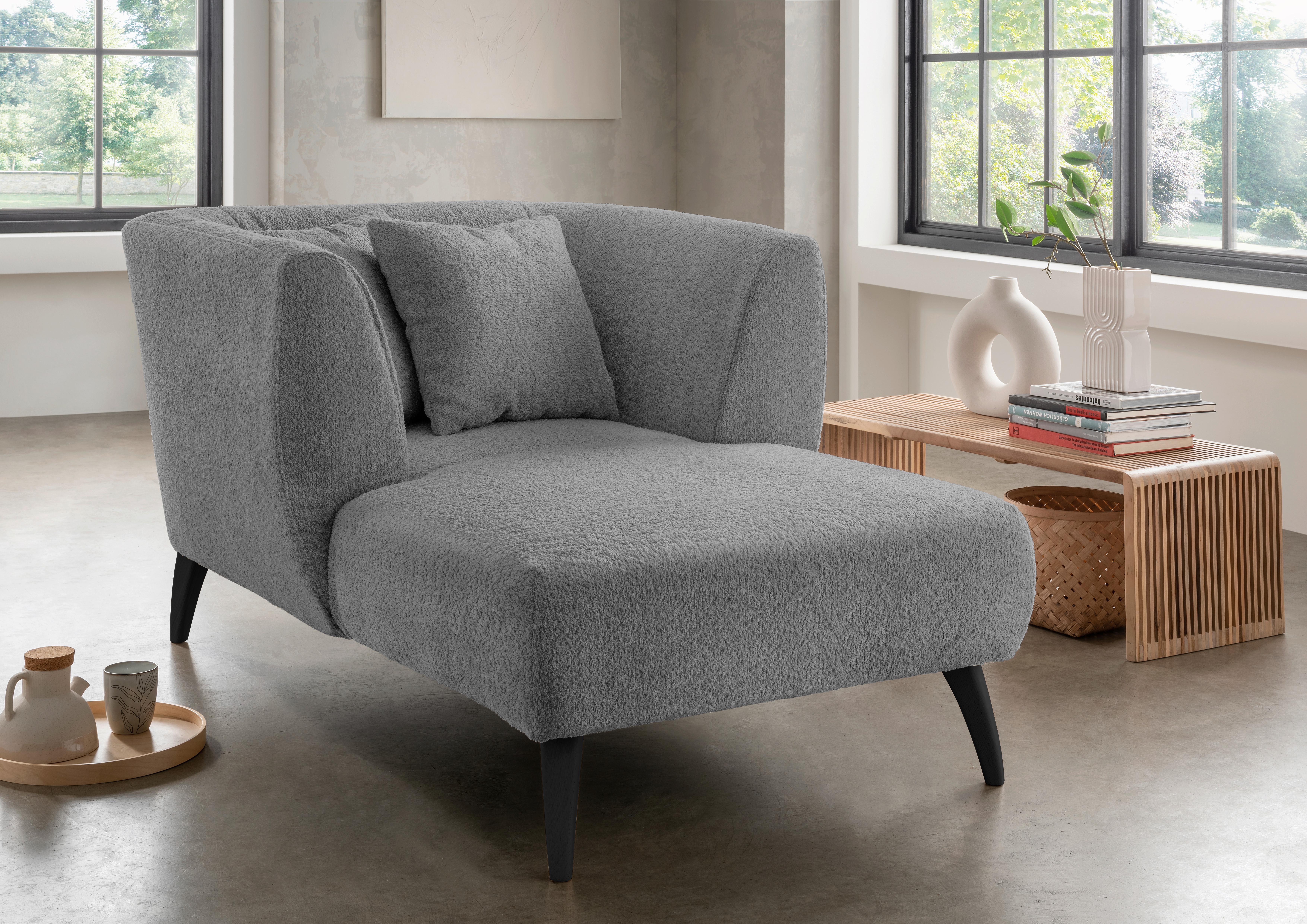 XXL-Sessel inkl. Zierkissen Colori Anthrazit - Anthrazit/Schwarz, MODERN, Textil (108/84/155cm) - MID.YOU