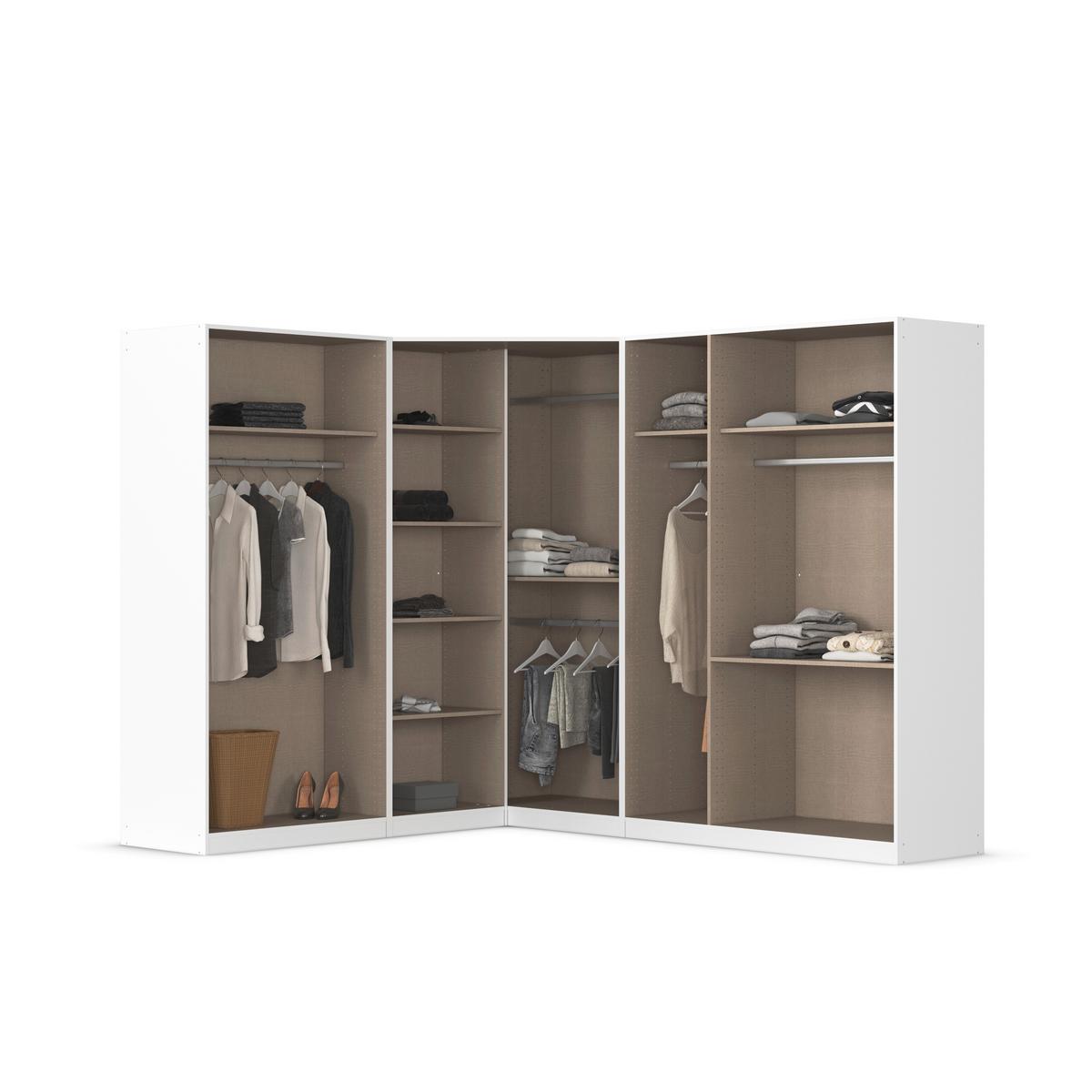 Eckkleiderschrank Costa Weiß B: 208 cm - Weiß, MODERN, Holzwerkstoff (208/197/253cm) - Rauch Möbel