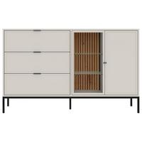 Kommode Deco Schwarz/Kaschmir B: 150,2cm - Kaschmir/Schwarz, Design, Glas/Holzwerkstoff (150,2/92/40cm) - MID.YOU