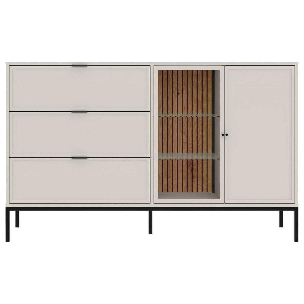 Kommode Deco Schwarz/Kaschmir B: 150,2cm