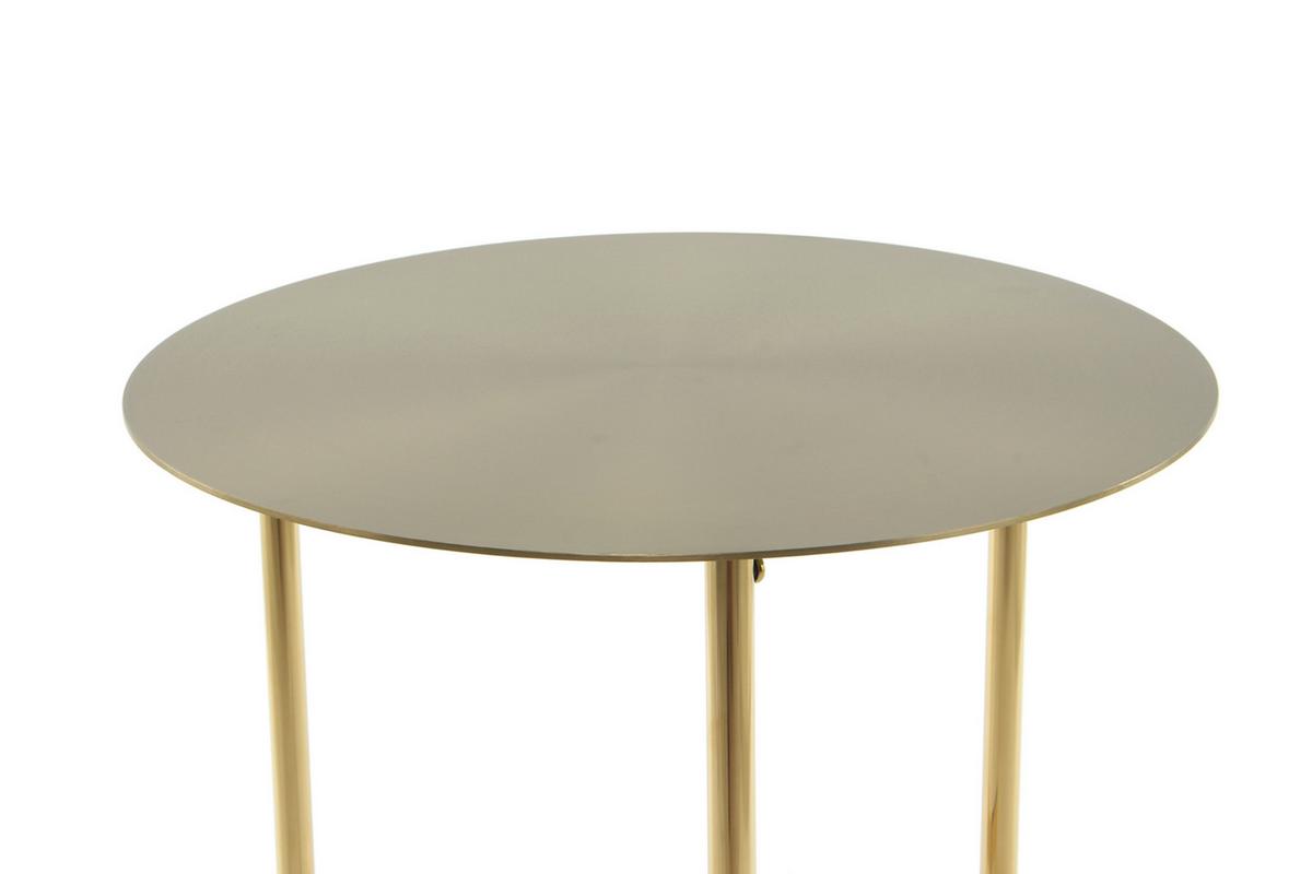 Odkládací stolek GOLD - barvy zlata, Design, kov (40/54/40cm) - MID.YOU