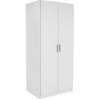 ŠATNÍ SKŘÍŇ CELLE - bílá/barvy hliníku, Moderní, kompozitní dřevo/plast (91/197/54cm)