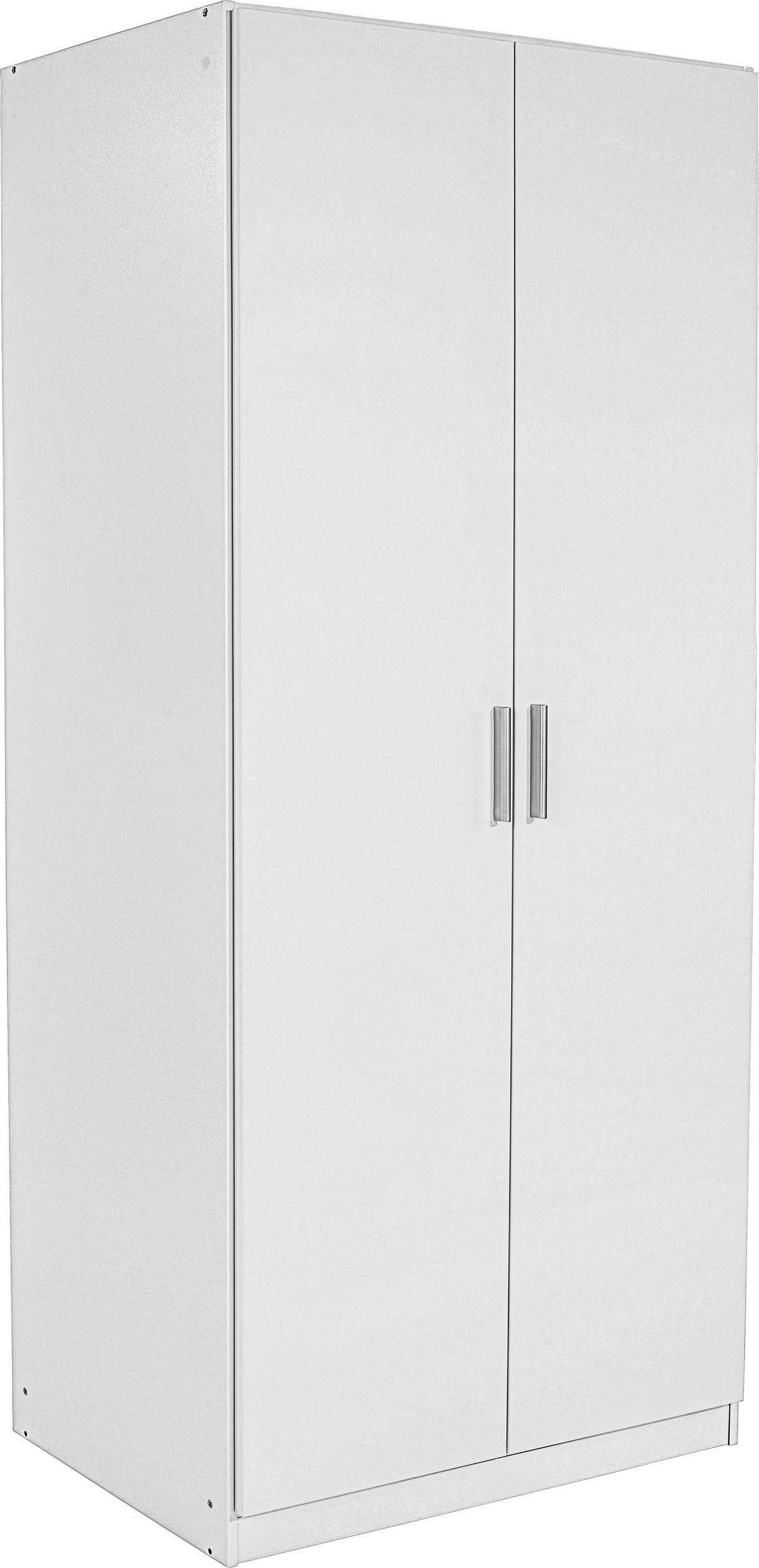 ŠATNÍ SKŘÍŇ CELLE - bílá/barvy hliníku, Moderní, kompozitní dřevo/plast (91/197/54cm)