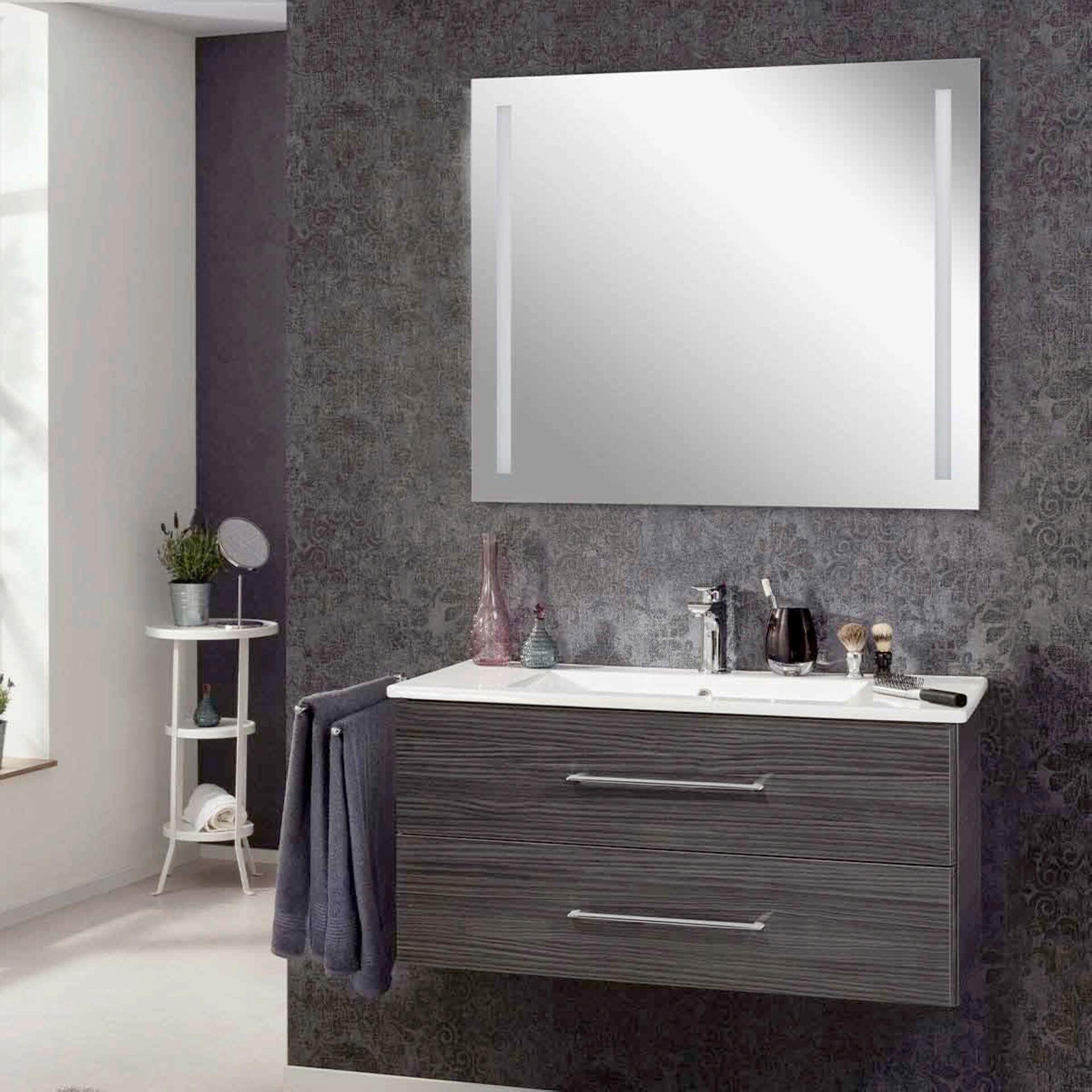 Badezimmer B.Perfekt Eichefarben 3-Teilig - Eichefarben/Weiß, Basics, Keramik/Holzwerkstoff (103cm) - MID.YOU