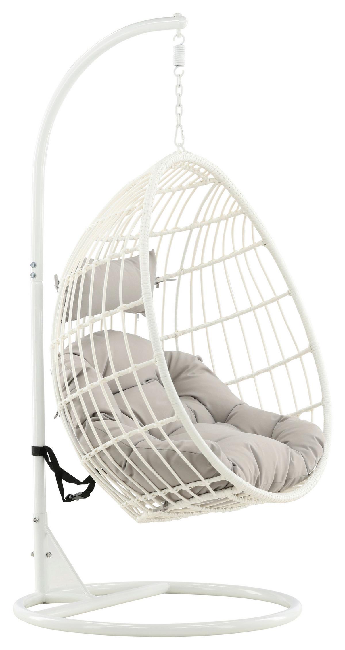 HÄNGESESSEL VIGA - Weiß, KONVENTIONELL, Holz (95/196/95cm) - Gardenson