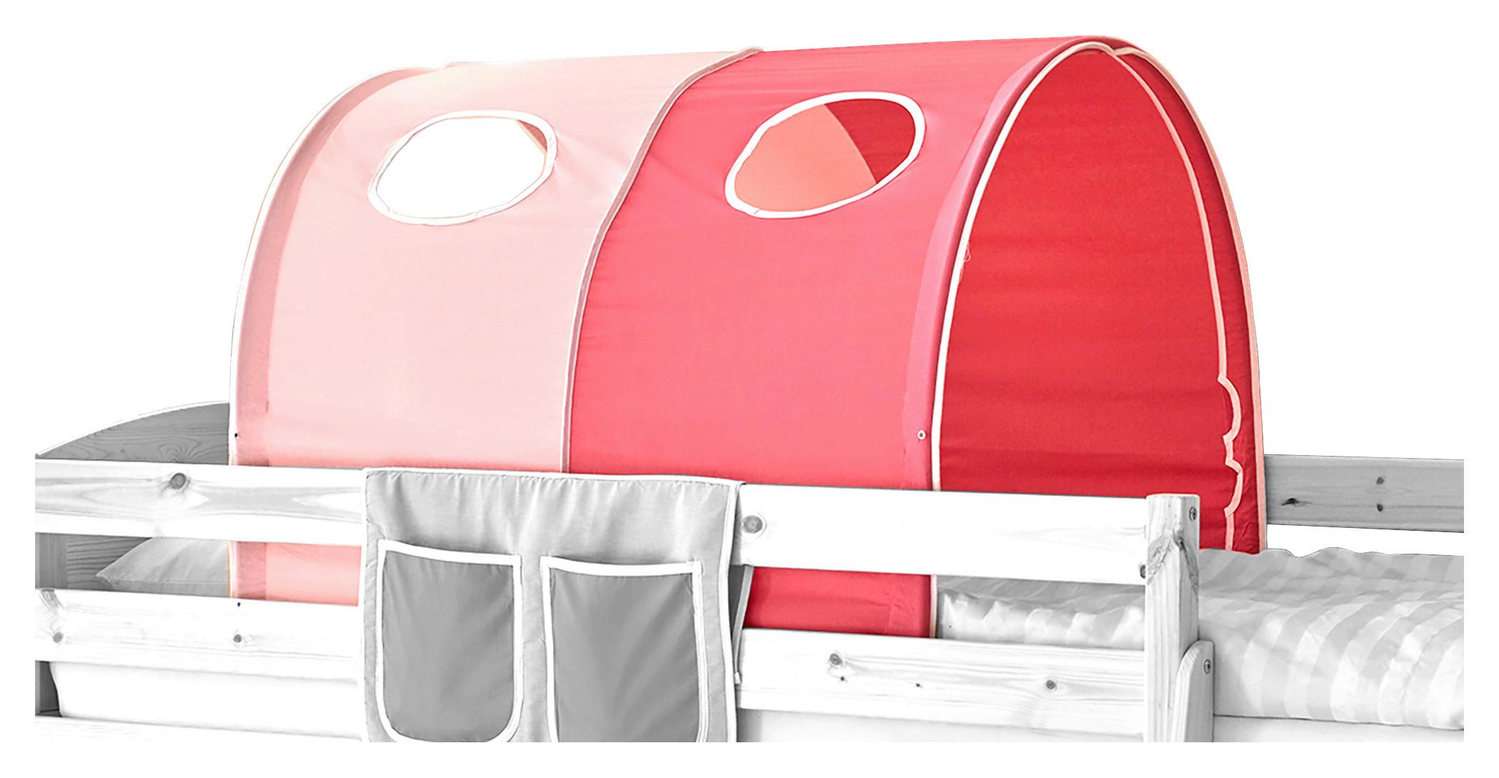 Tunel na hraní růžový/bleděrůžový - růžová/světle růžová, Konvenční, kov/textil (100/73/87cm) - MID.YOU