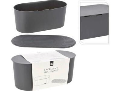 Kenyértartó Doboz Excellent - antracit, műanyag (39/19/16,3cm)