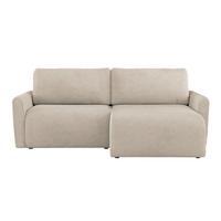 Ecksofa Mit Schlaffunktion & Bettkasten Josh Beige Cord - Beige, Trend, Textil (229/146cm)