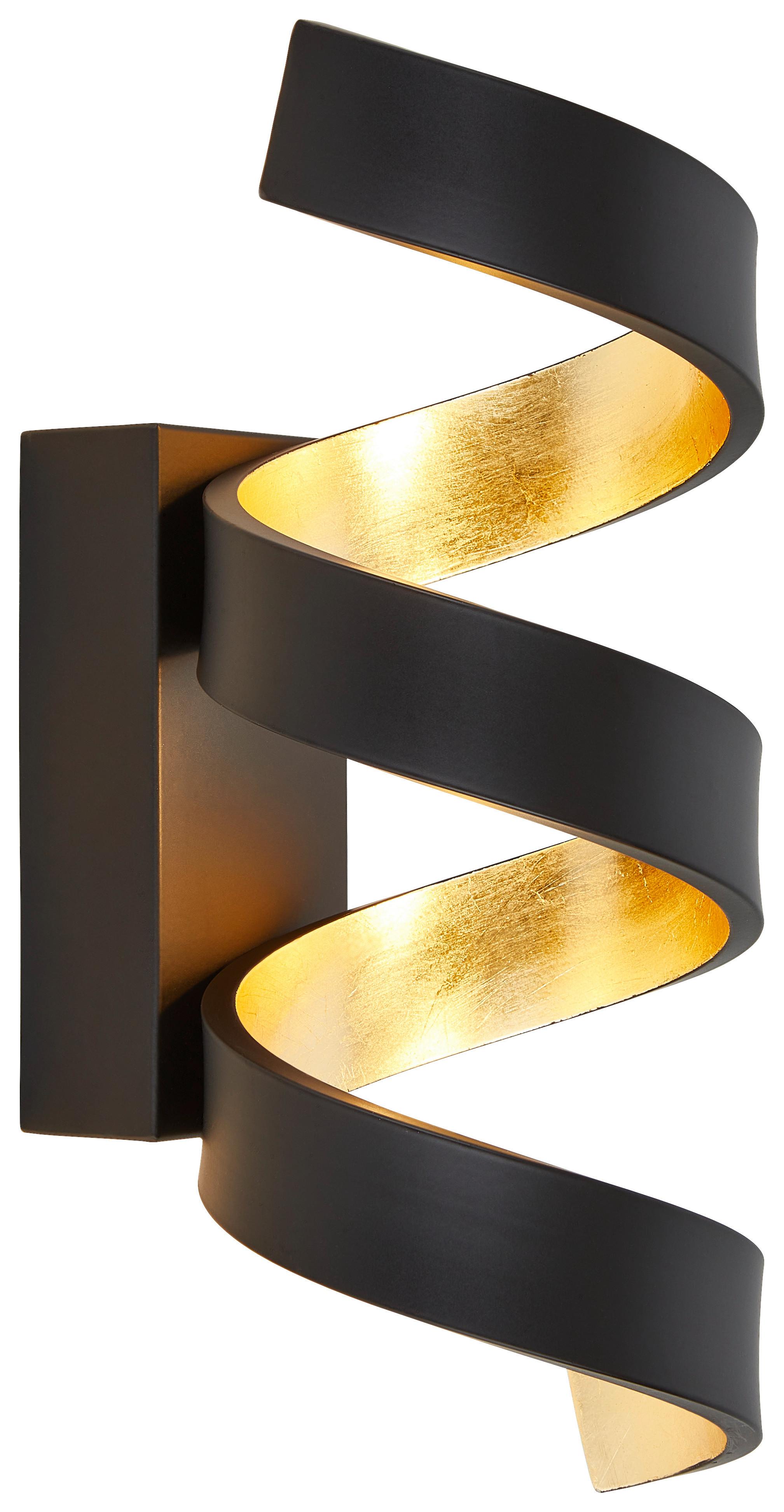 Led-wandleuchte Helix 3-Flammig  3 Helligkeitsstufen - Goldfarben/Schwarz, Basics, Metall (26/10/13,5cm)