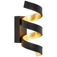 Led-wandleuchte Helix 3-Flammig  3 Helligkeitsstufen - Goldfarben/Schwarz, Basics, Metall (26/10/13,5cm)