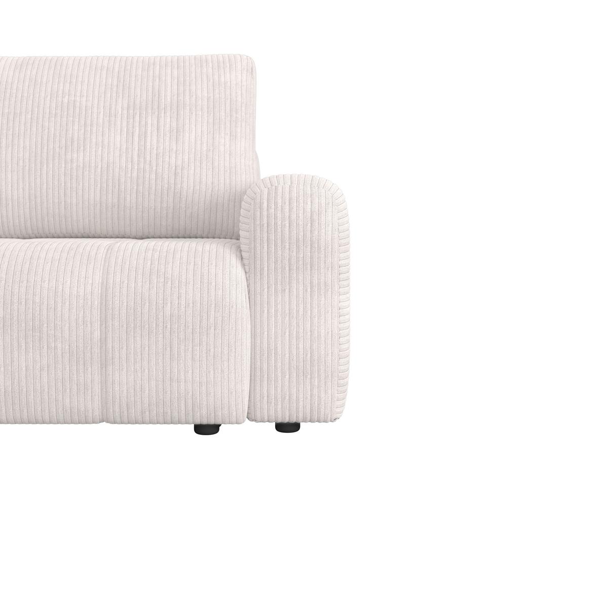 Sedacia súprava GIA, ľavá, biela - čierna/biela, Modern, drevo/textil (261/197cm) - Bessagi Home