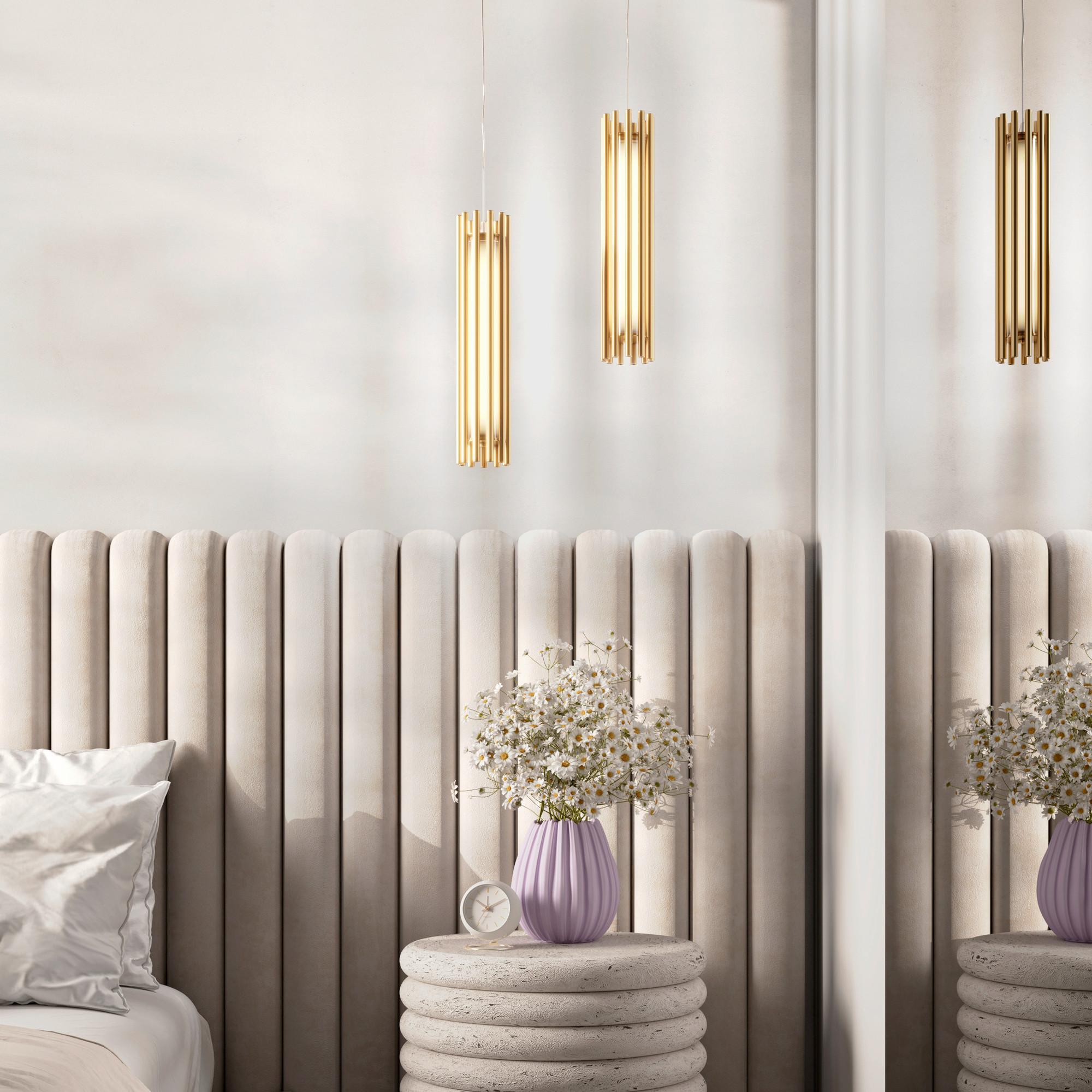 Pendelleuchte Sonata - Messingfarben/Goldfarben, Trend, Kunststoff/Metall (8,1/36cm) - MAYTONI