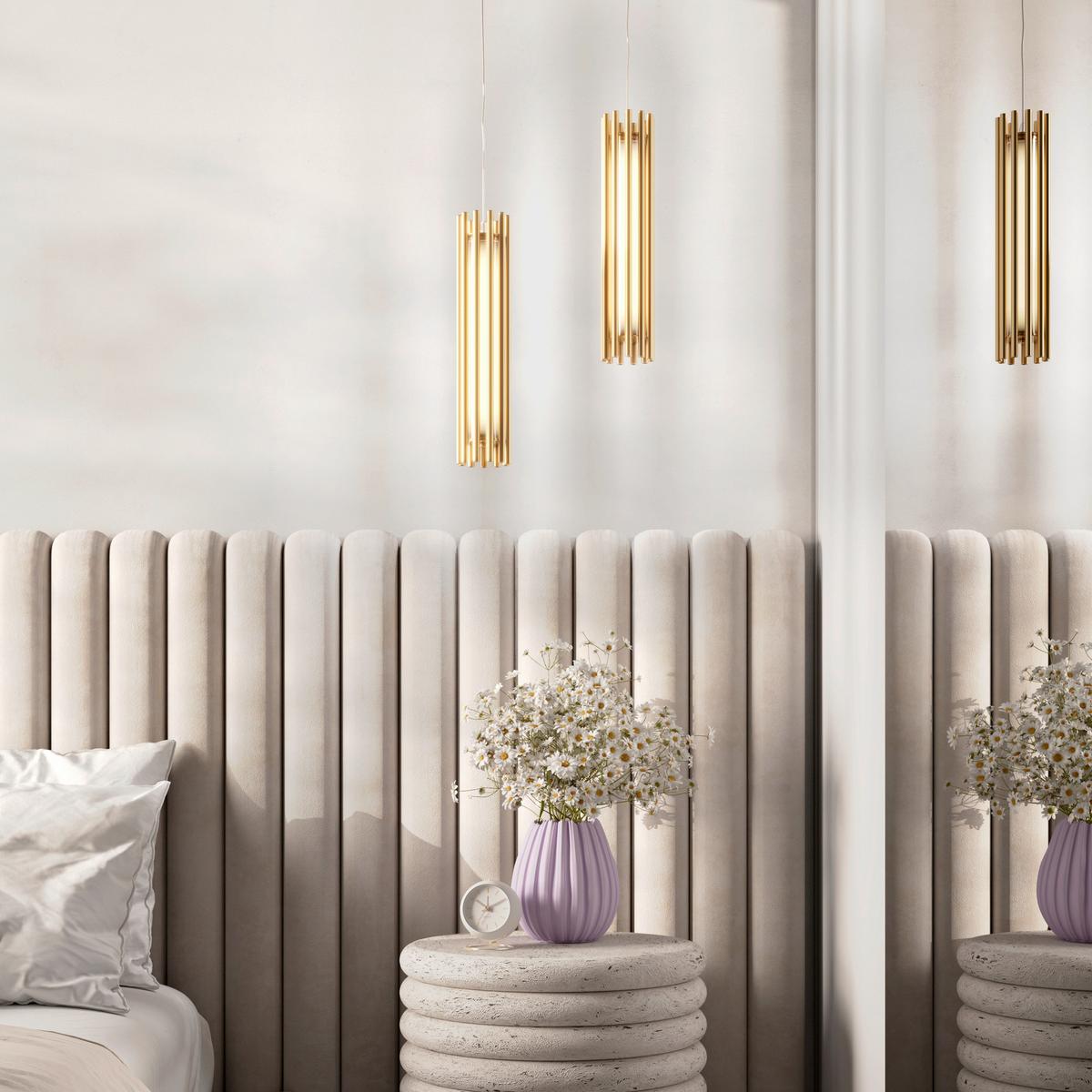 Pendelleuchte Sonata - Messingfarben/Goldfarben, Trend, Kunststoff/Metall (8,1/36cm) - MAYTONI