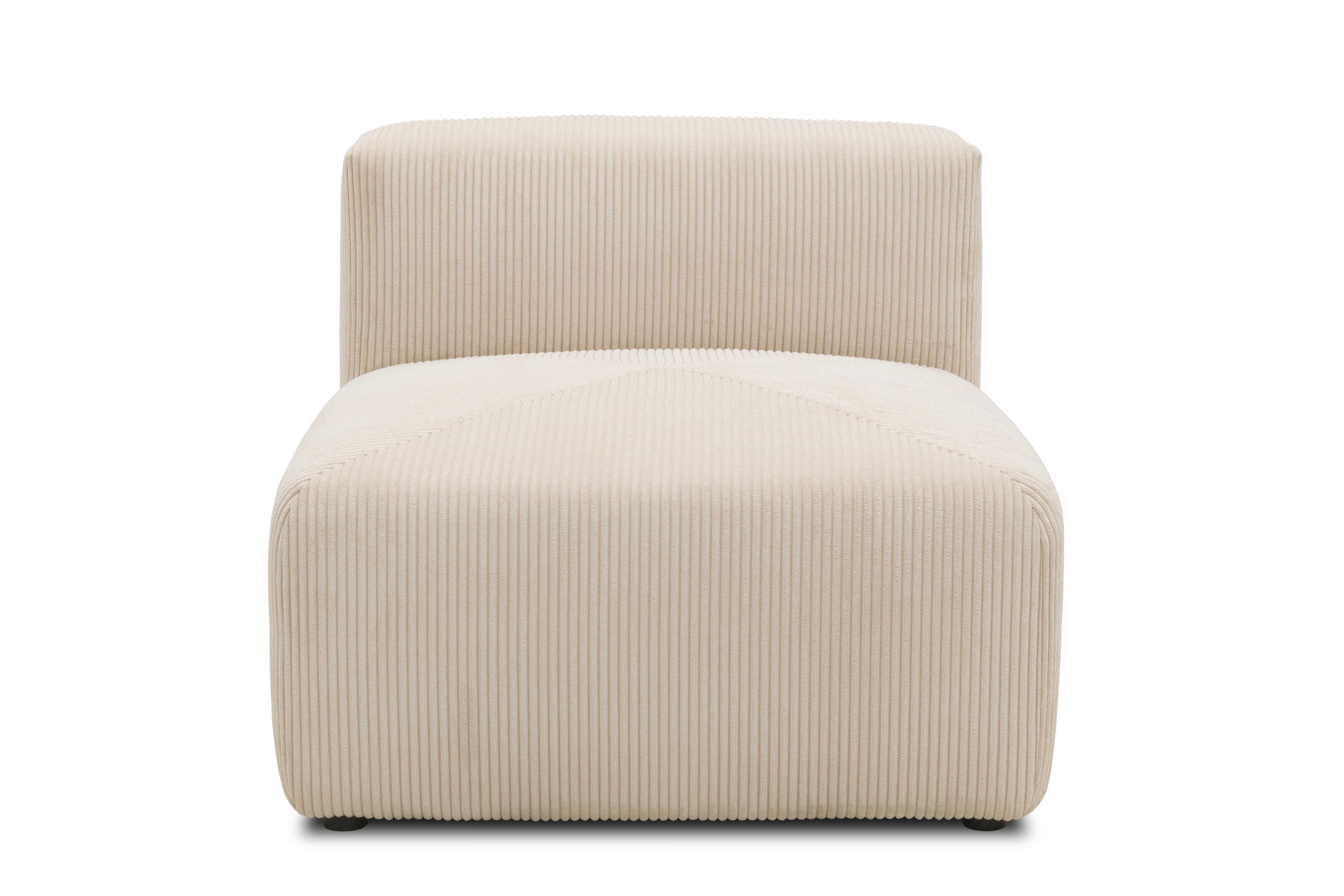 Sofaelement Creme B: 85 Cm - Creme/Schwarz, Design, Textil (85/69/108cm) - MID.YOU