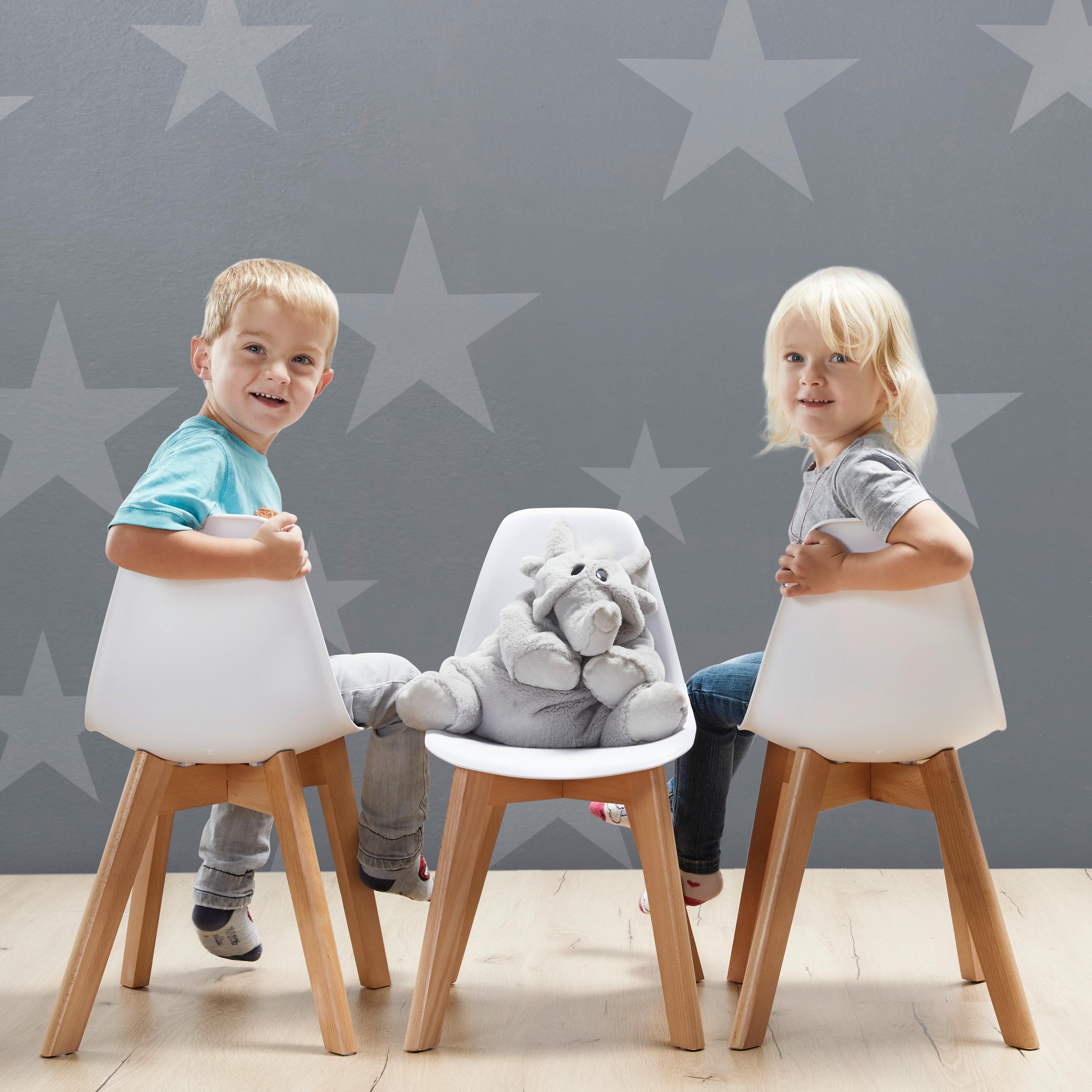 Detská stolička TIBBY - biela, Modern, drevo/plast (30/56,5/32,5cm) - Modern Living