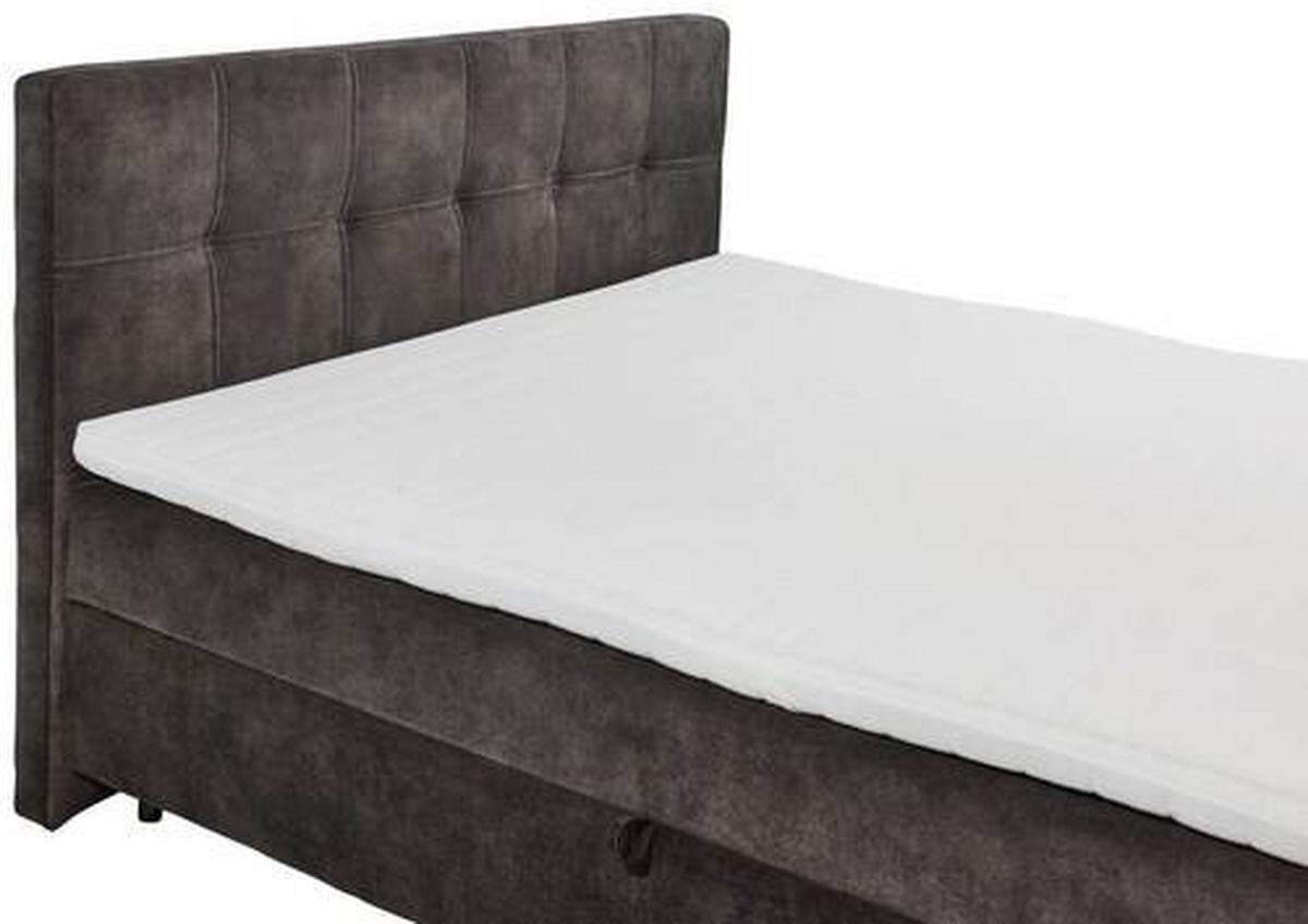 Boxbett Valetta 6 - Dunkelbraun/Schwarz, MODERN, Holzwerkstoff/Textil (180/200cm) - MID.YOU
