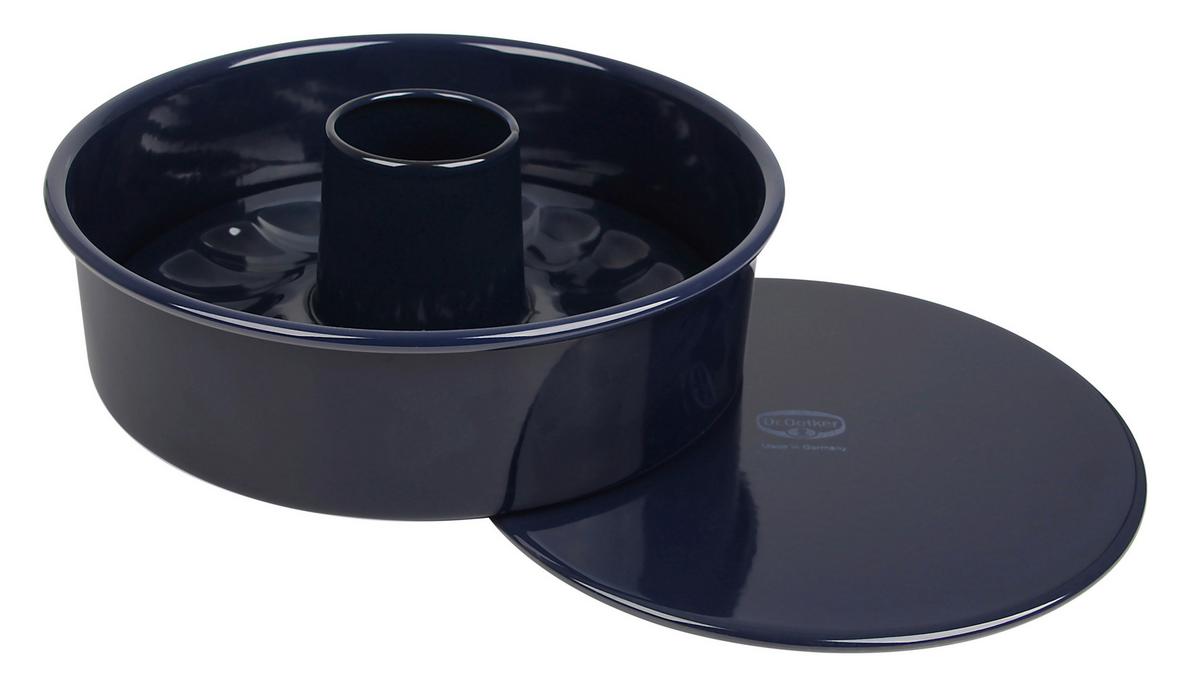 Backform Rund Back-liebe Emaille D: Ca. 26 Cm Aus Stahl - Blau, Basics, Metall (26/7,5cm) - Dr.Oetker