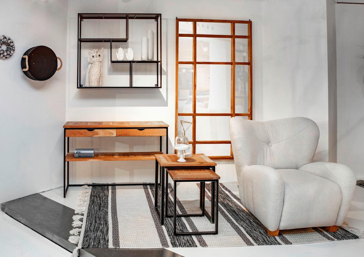 Sessel Fano - Eichefarben/Weiß, Design, Textil (90/93/92cm) - Livetastic