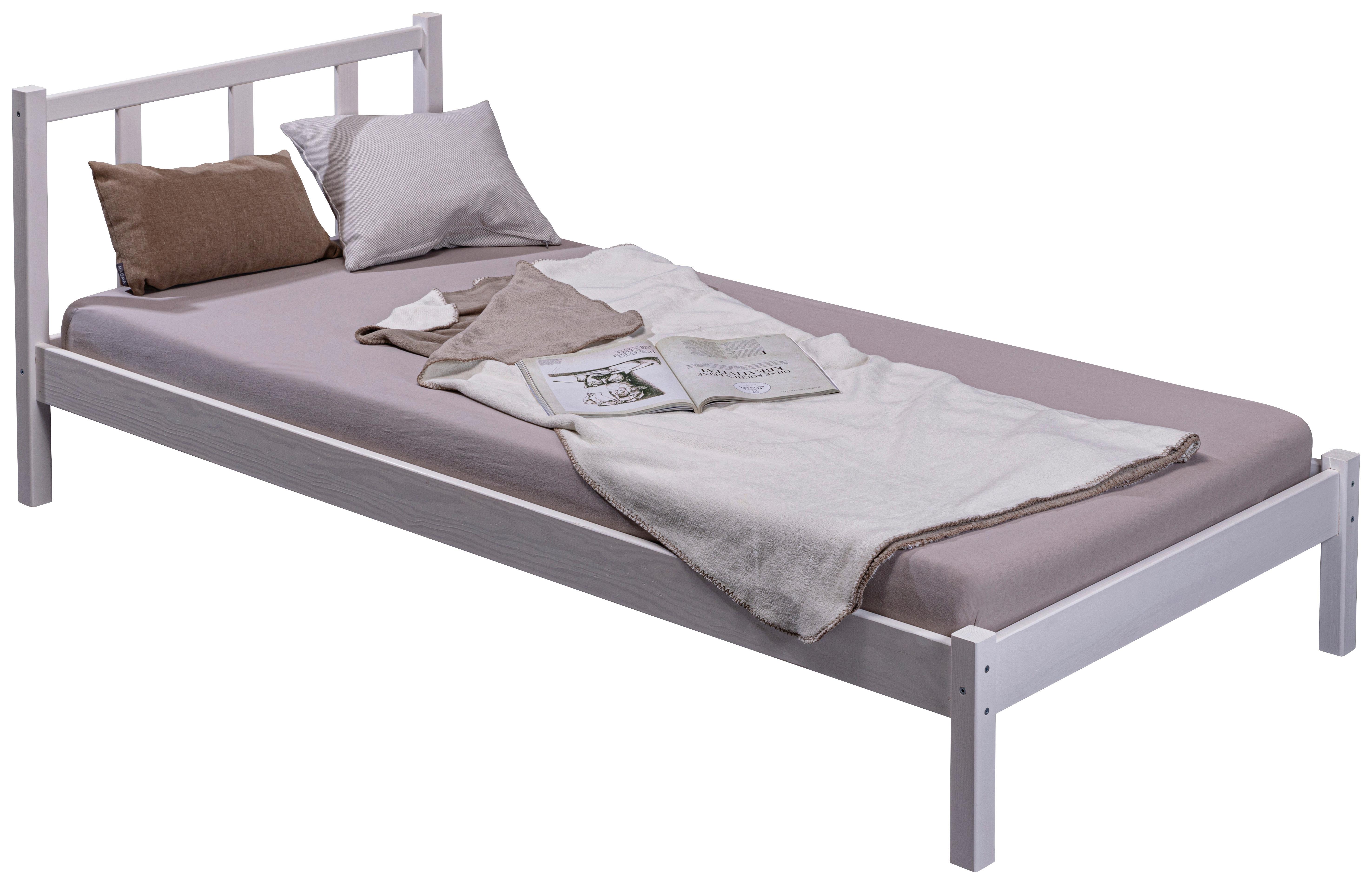 Bett Fredy - Weiß, MODERN, Holz (90/200cm) - MID.YOU