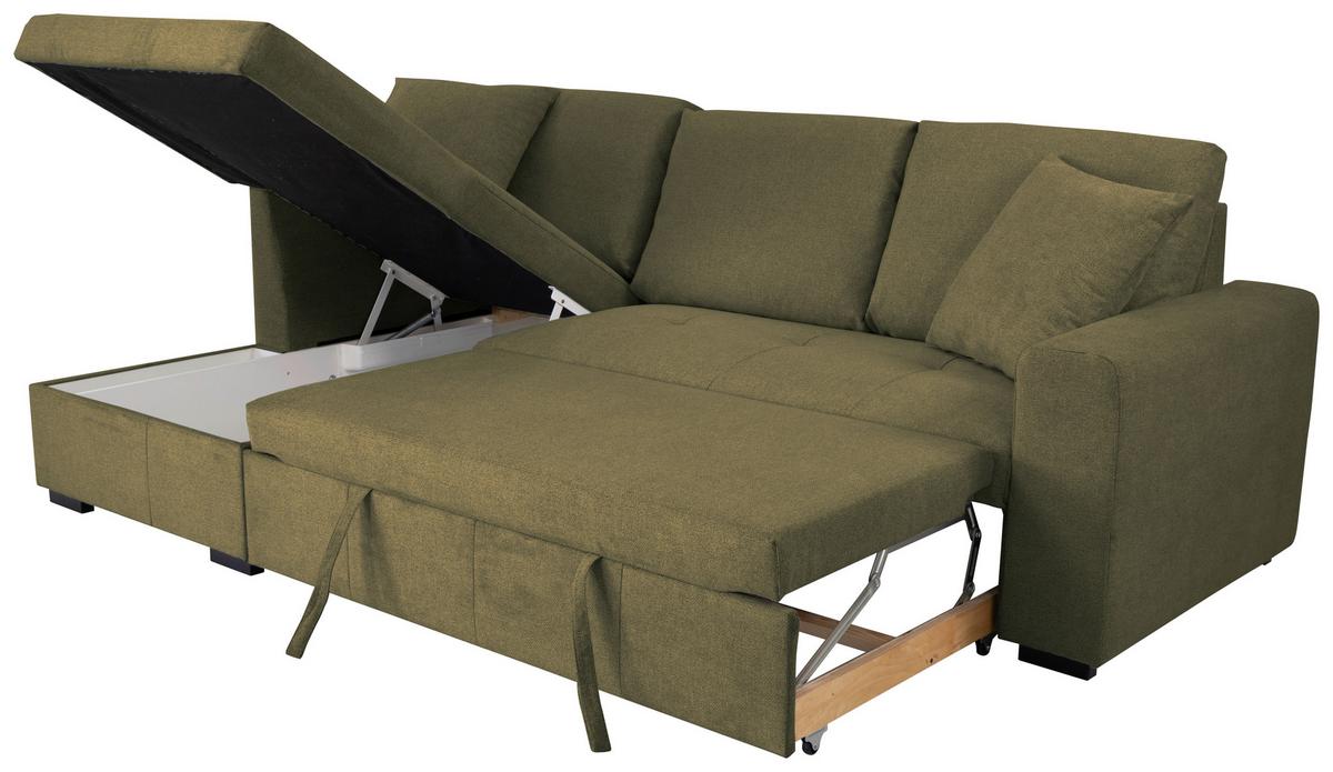 Ecksofa Lukas Olive S: 158x239 Cm - Olivgrün, Trend, Textil (158/239cm)