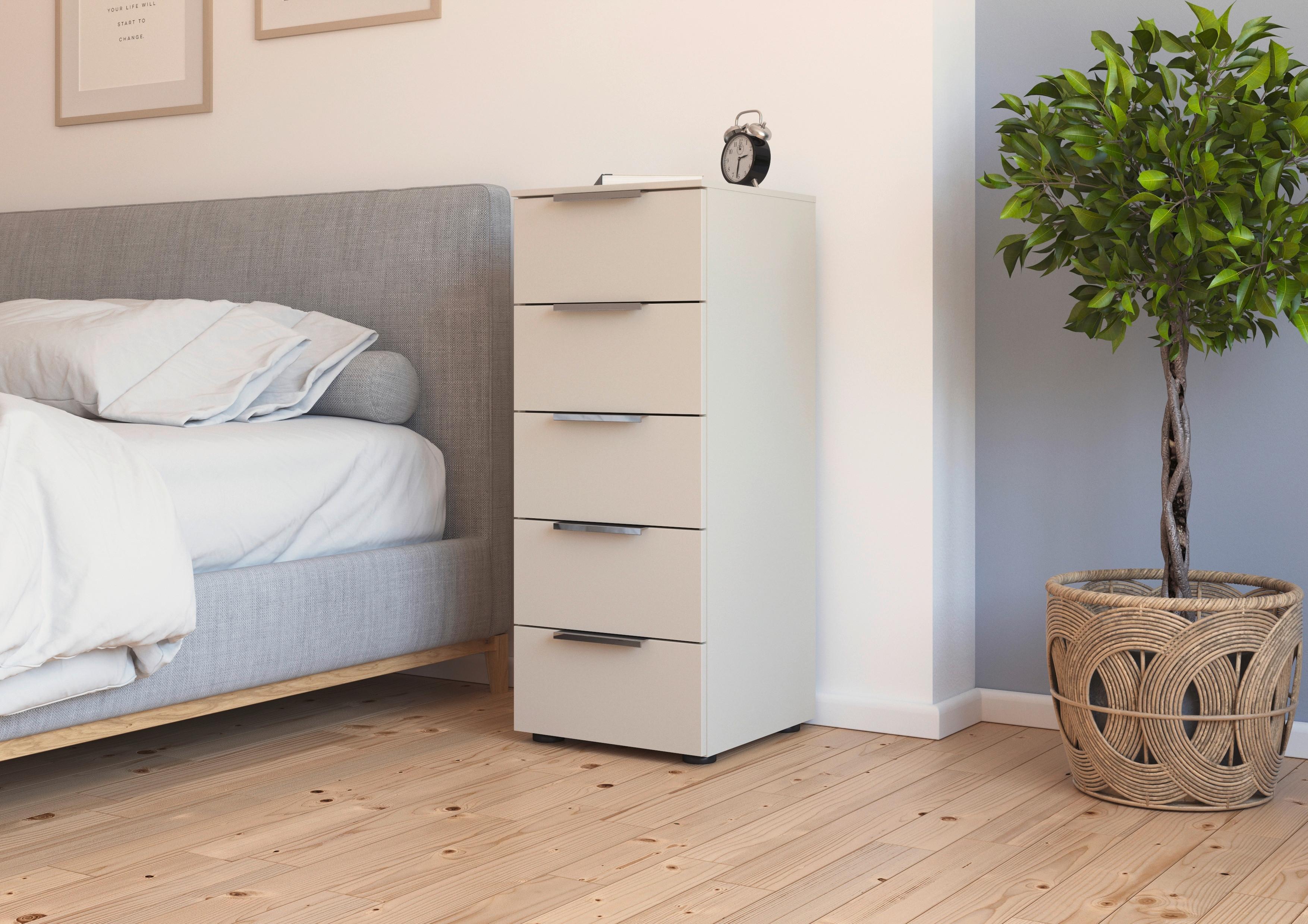 Kommode Flipp Champagner B: 40 cm - Champagner/Schwarz, MODERN, Holzwerkstoff (40/100/42cm) - Rauch Möbel