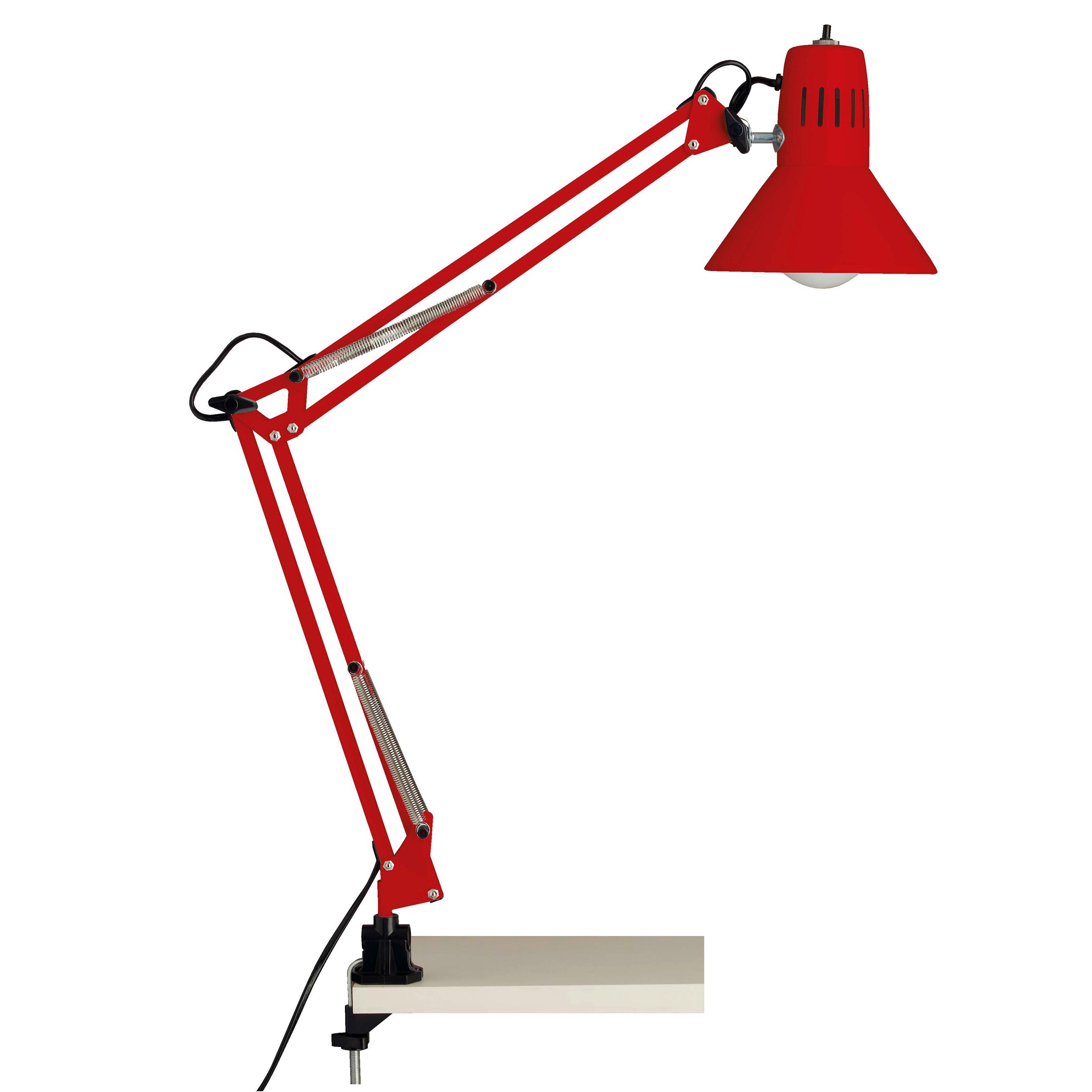 Klemmleuchte 10802/01 Hobby - Rot, KONVENTIONELL, Metall (17/70cm) - Brilliant