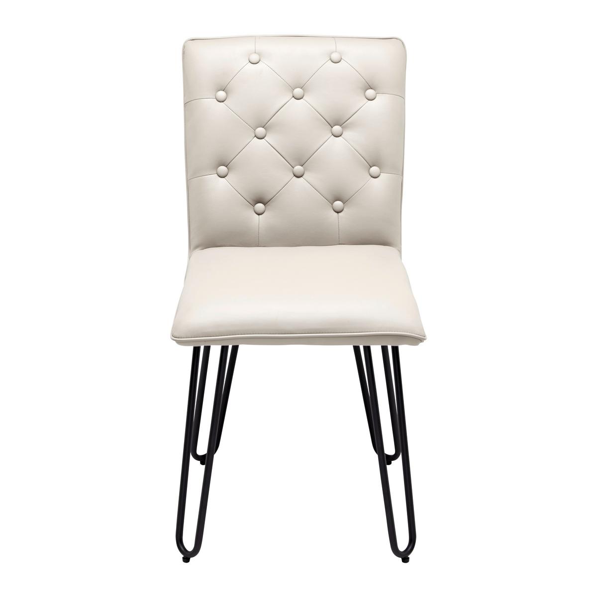 Židle Ivie - šedohnědá koženka - černá/šedohnědá, Moderní, kov/dřevo (43/86/62cm) - Bessagi Home