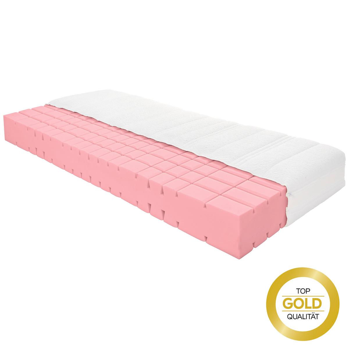 Kaltschaummatraze Matrix 80x200 cm, Fest - Weiß, Textil (80/200cm) - Sembella