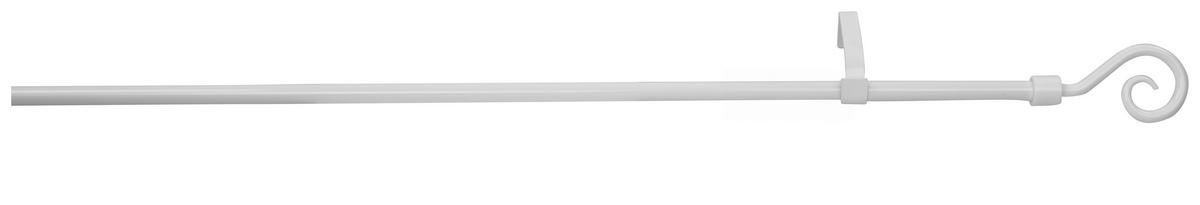 Rundstangengarnitur 1-Lfg Paul Weiß L: 130-240 cm - Weiß, KONVENTIONELL, Metall (130-240cm) - Ondega