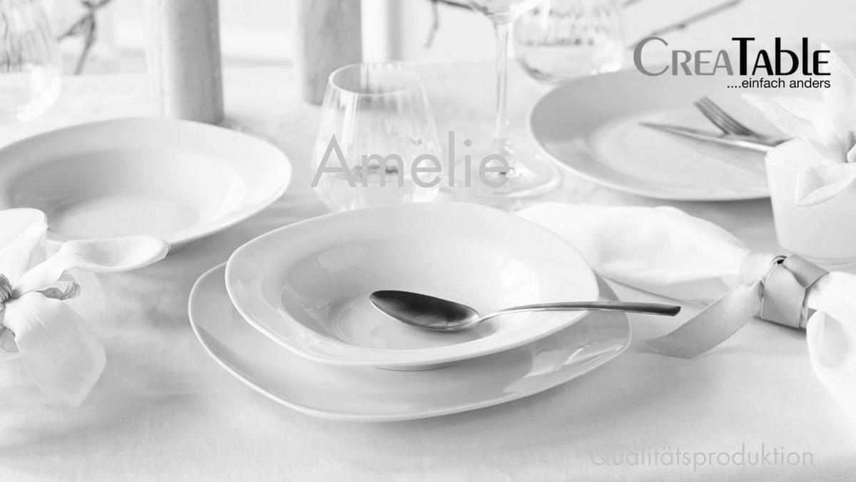 Tafelservice Amelie 18--Teilig., Weiß - Weiß, Basics, Keramik - Creatable