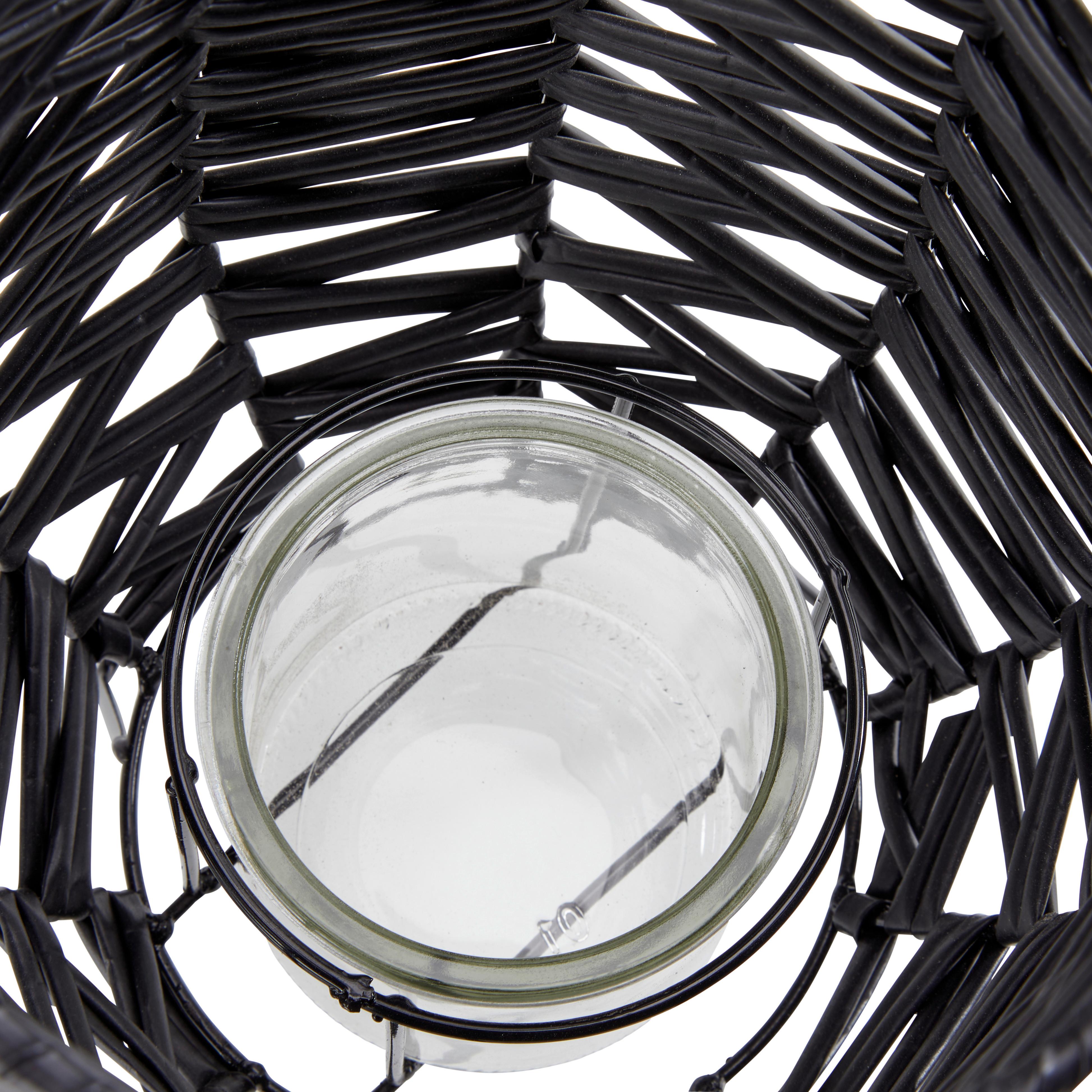 Laterne Smeralda - Schwarz, MODERN, Kunststoff/Metall (18/24cm) - Luca Bessoni