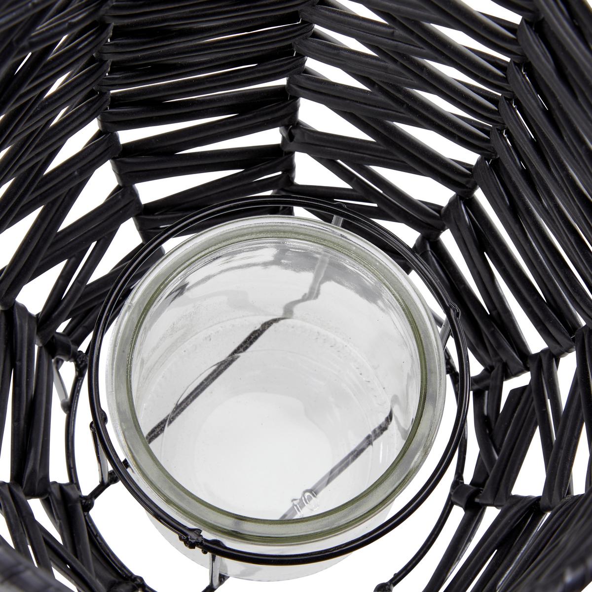 Laterne Smeralda - Schwarz, MODERN, Kunststoff/Metall (18/24cm) - Luca Bessoni