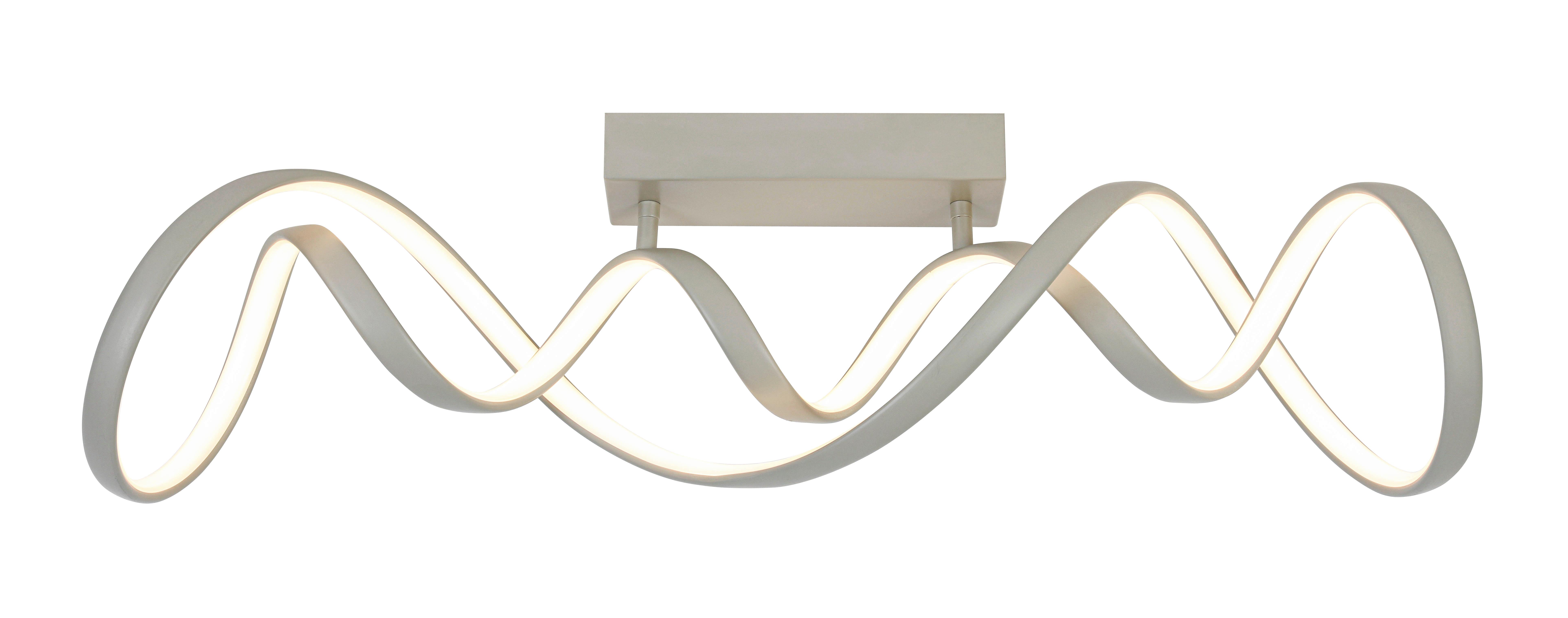 LED-Deckenleuchte Weiß/Sand, ca. 75x19x23cm, 24w