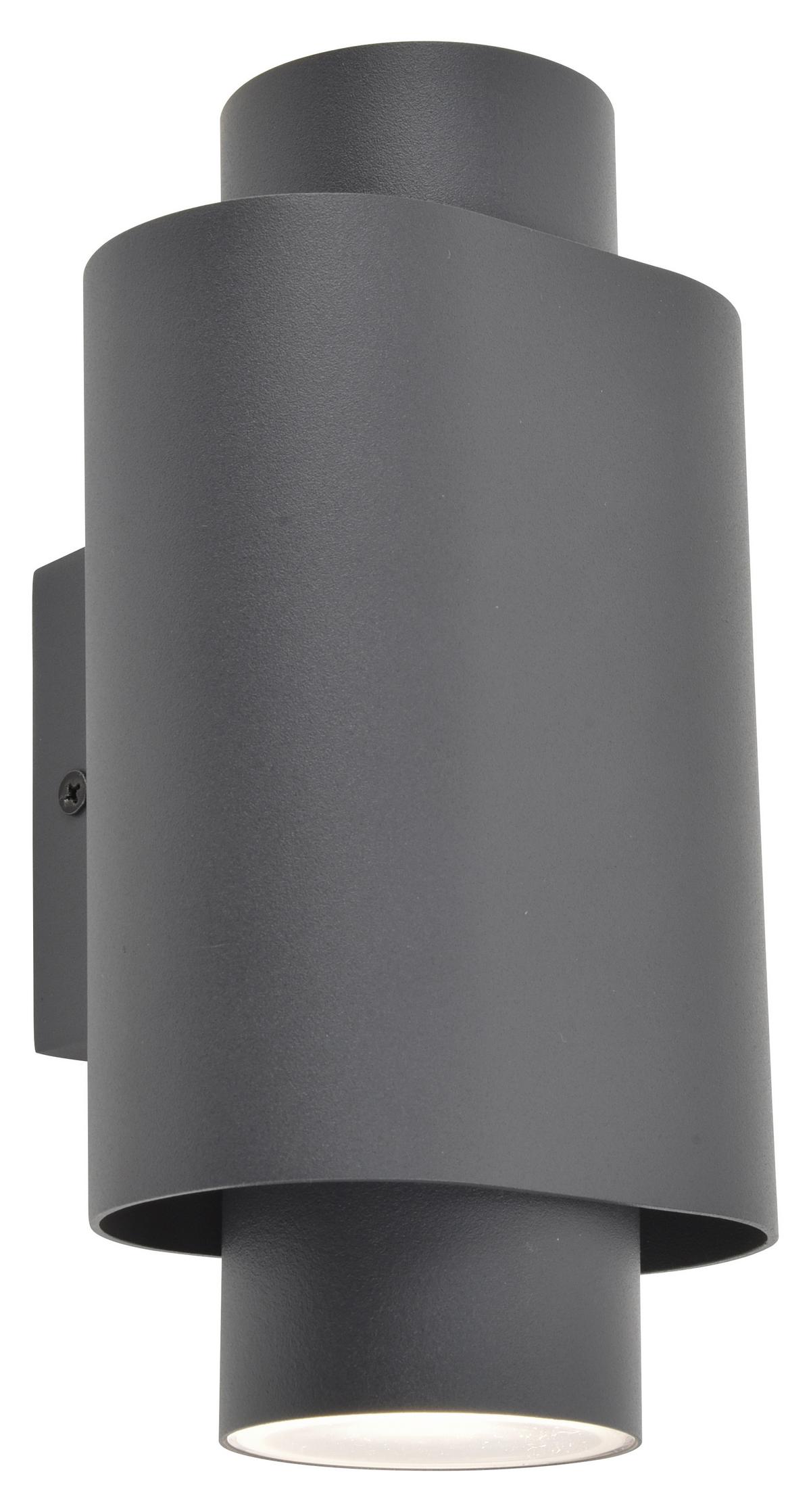 Außenwandleuchte Cypres Anthrazit B: 10,9 Cm - Anthrazit, Basics, Metall (10,9/20,2/9,6cm)