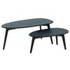 Couchtisch Echtholz Massiv Schwarz - Schwarz, Design, Holz (100/50/42cm) - P & B