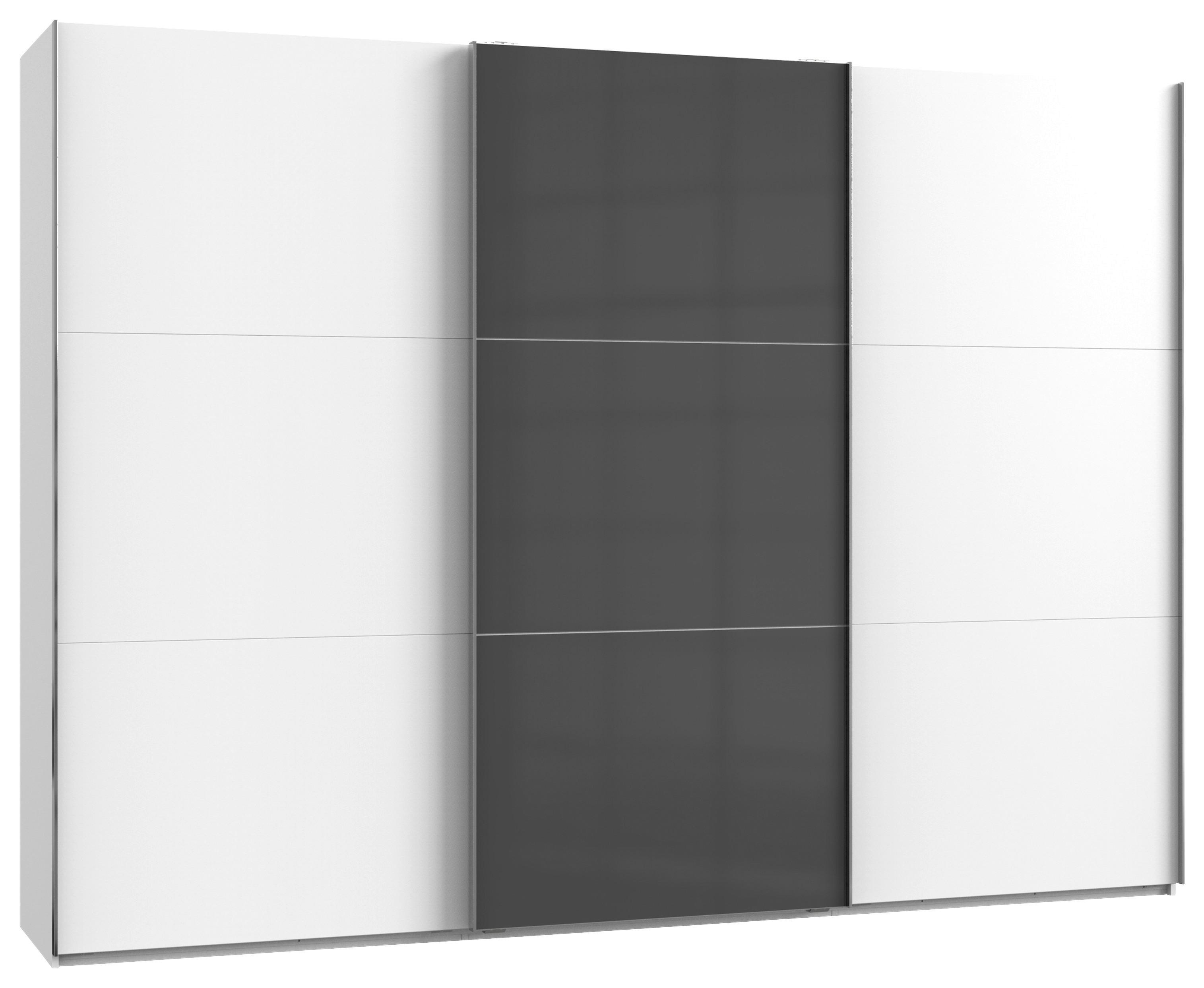 Schwebetürenschrank B: 300 Cm Level Grau/weiß - Weiß/Grau, MODERN, Holzwerkstoff (300/216/65cm) - MID.YOU