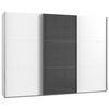 Schwebetürenschrank B: 300 Cm Level Grau/weiß - Weiß/Grau, MODERN, Holzwerkstoff (300/216/65cm) - MID.YOU