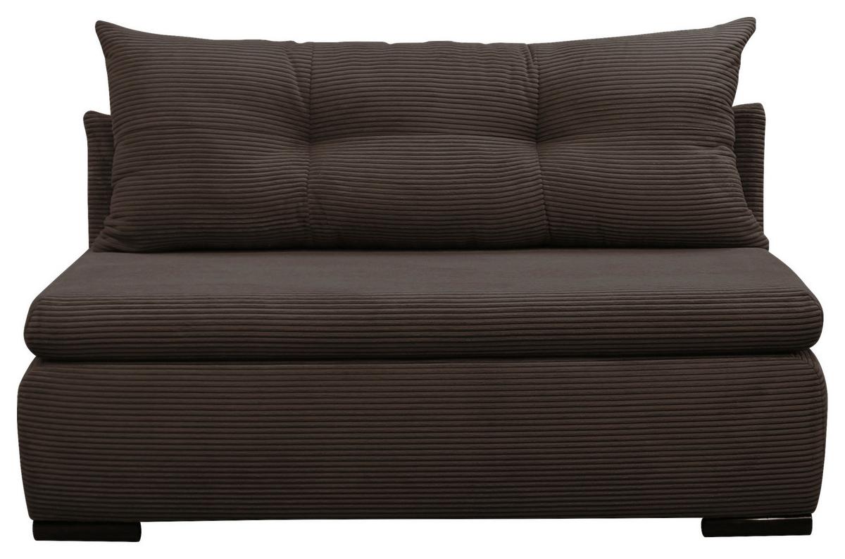 Schlafsofa Mit Bettkasten Yellow B: 154 Cm Cord Braun - Schwarz/Braun, Design, Textil (154/93/85cm) - MID.YOU