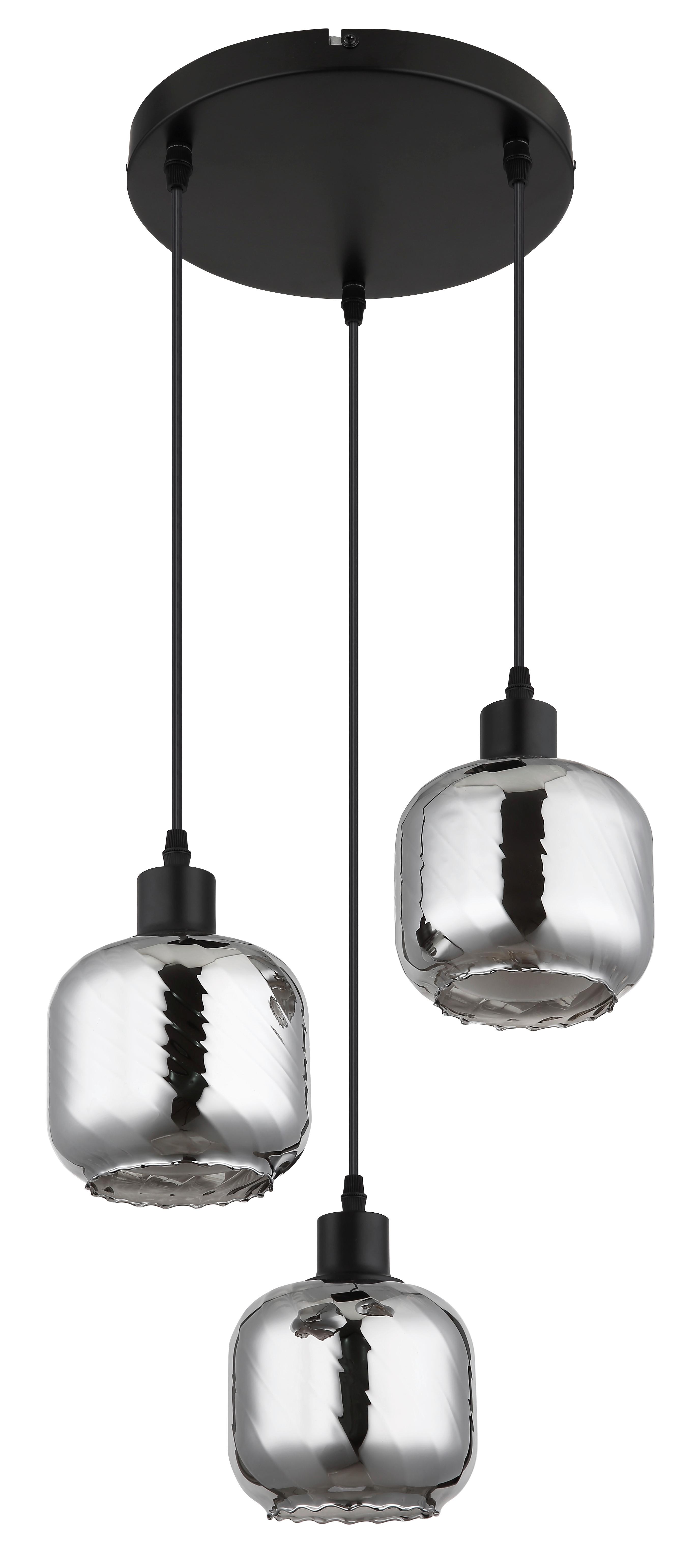 Függőlámpa 15754-3h  Xia - fekete/opál, Design, műanyag/üveg (35/120cm) - Globo