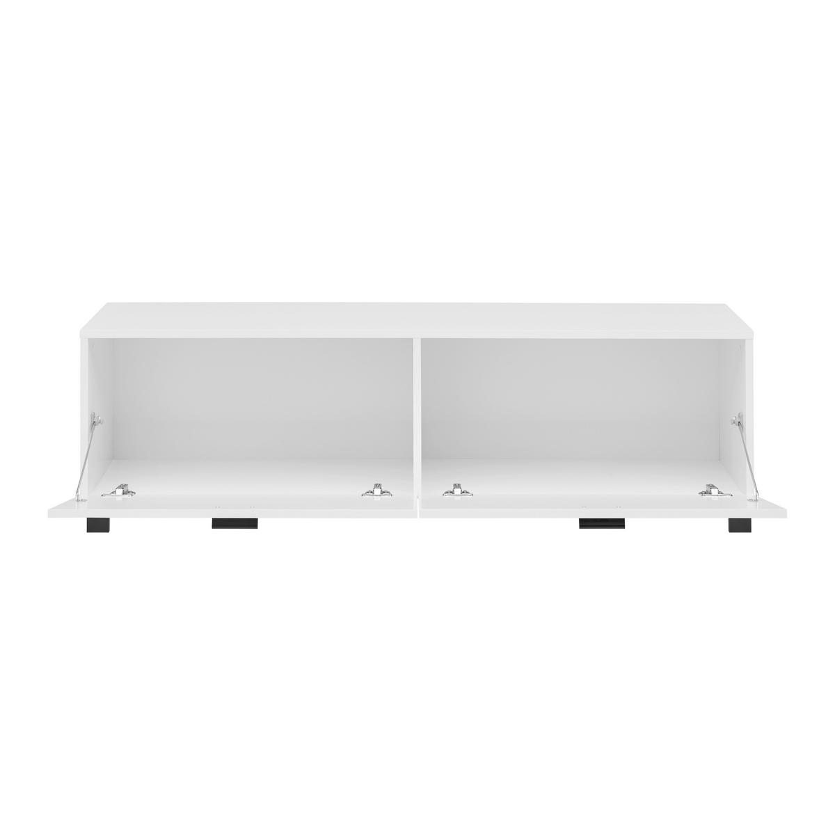 KOMODA POD TELEVIZI LUGO - černá, Moderní, kompozitní dřevo/plast (135/43,2/36cm) - Mömax