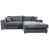 Ecksofa Funny S Rechts Dunkelgrau S: 265x180 Cm - Dunkelgrau/Schwarz, Basics, Textil (265/180cm) - Livetastic