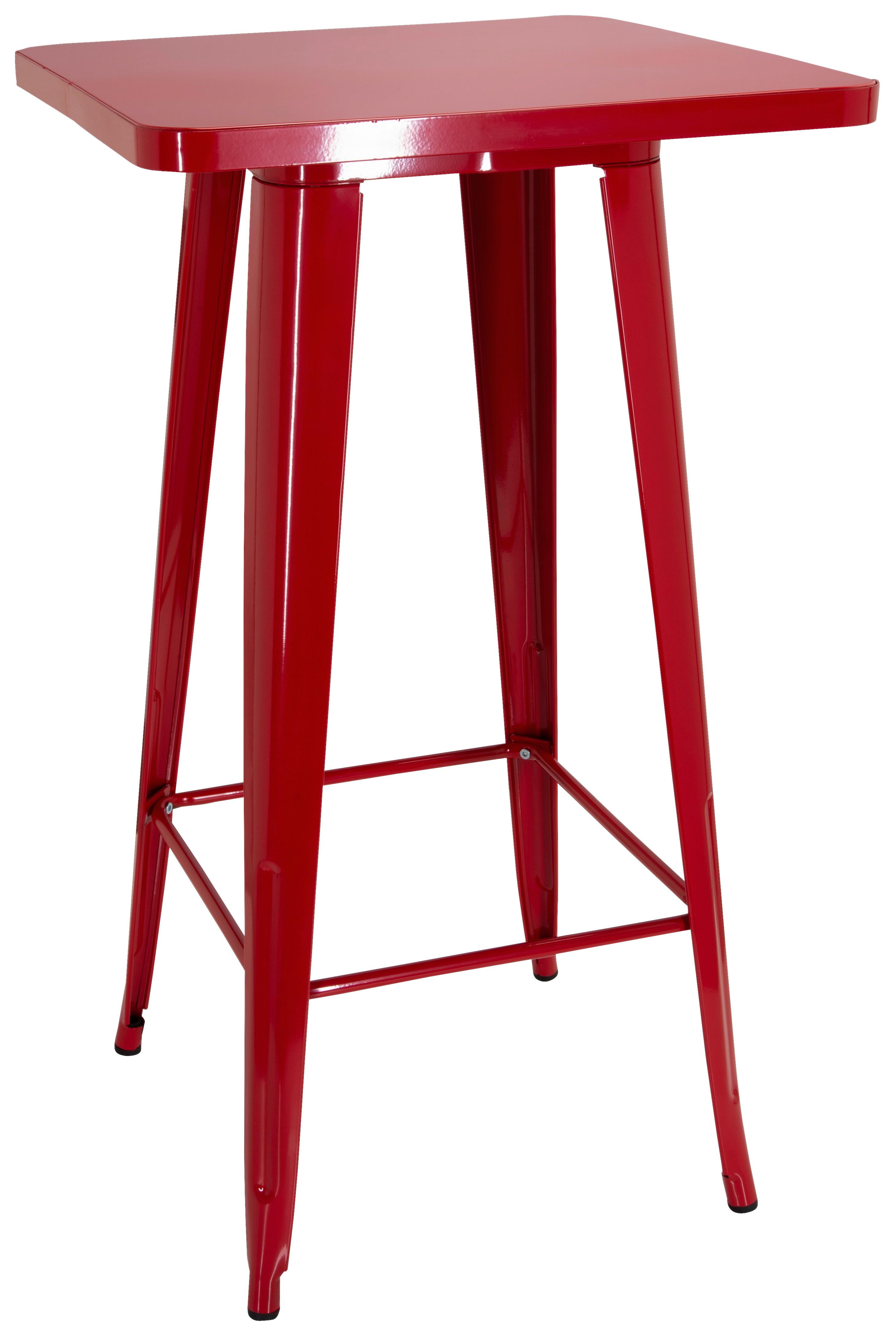 Bartisch Vantaggio High T 60x60x103,5cm Rot - Rot, Basics, Metall (60/60/103,5cm) - MID.YOU