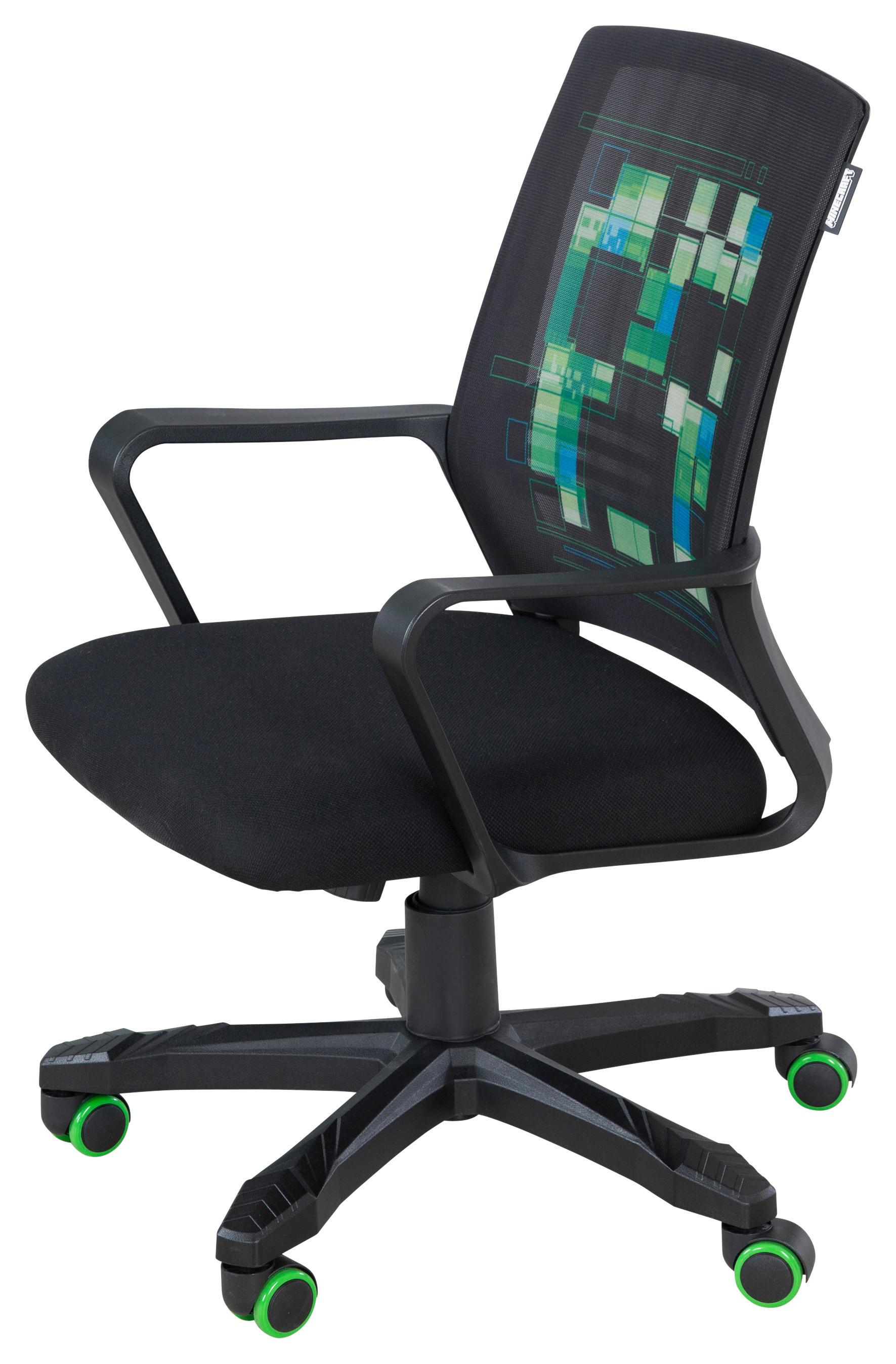 Drehstuhl Minecraft - Schwarz, MODERN, Kunststoff/Textil (63/92/111,5/60cm) - Minecraft