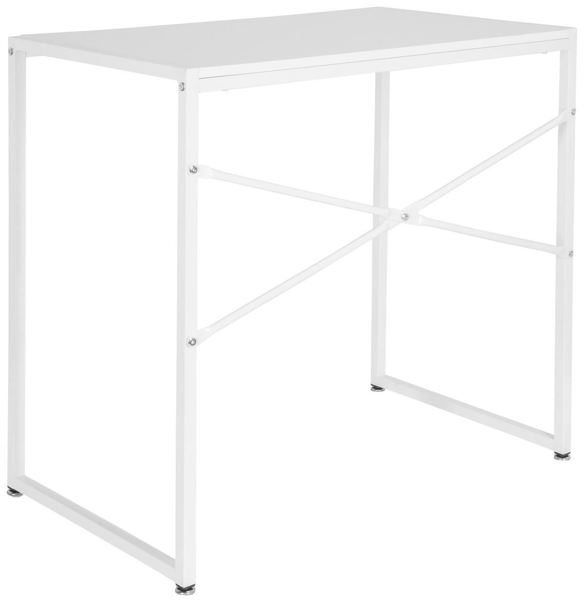 Schreibtisch Easy Up H I Weiß - Weiß, MODERN, Holzwerkstoff/Metall (78/46/76cm) - MID.YOU